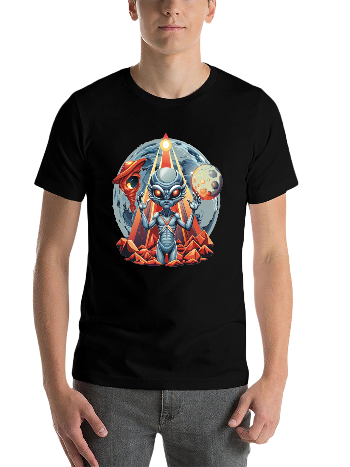 Alien Graphic T-Shirt: Sci-Fi Style, Black Tee - 7