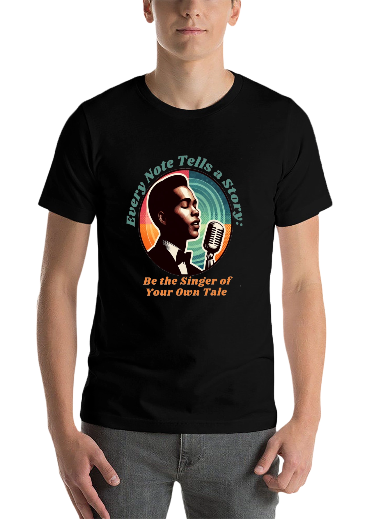 Black Singer Graphic Tee - Every Note Tells A Story view 7