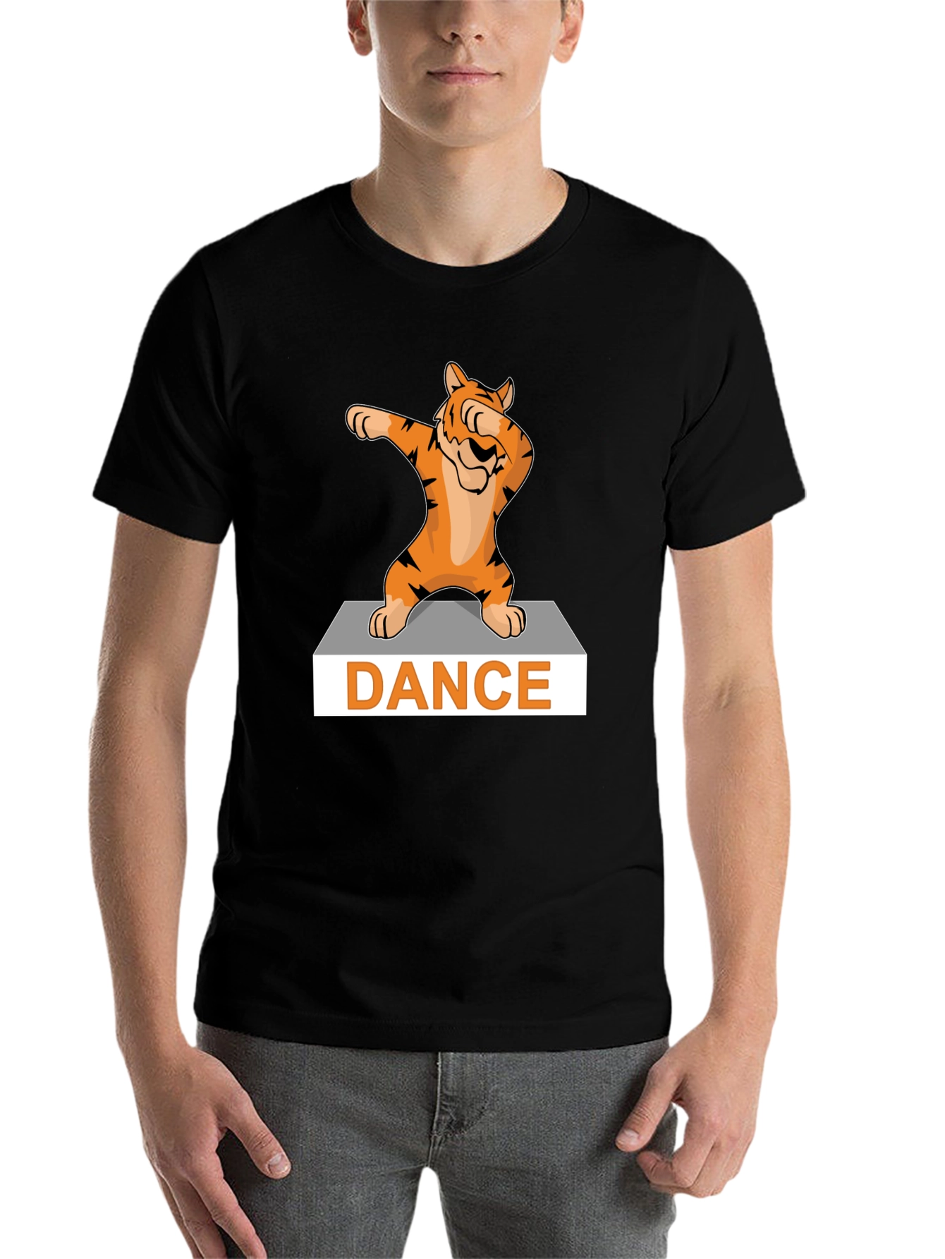 Black Dabbing Tiger Graphic Tee - Dance Edition view 7