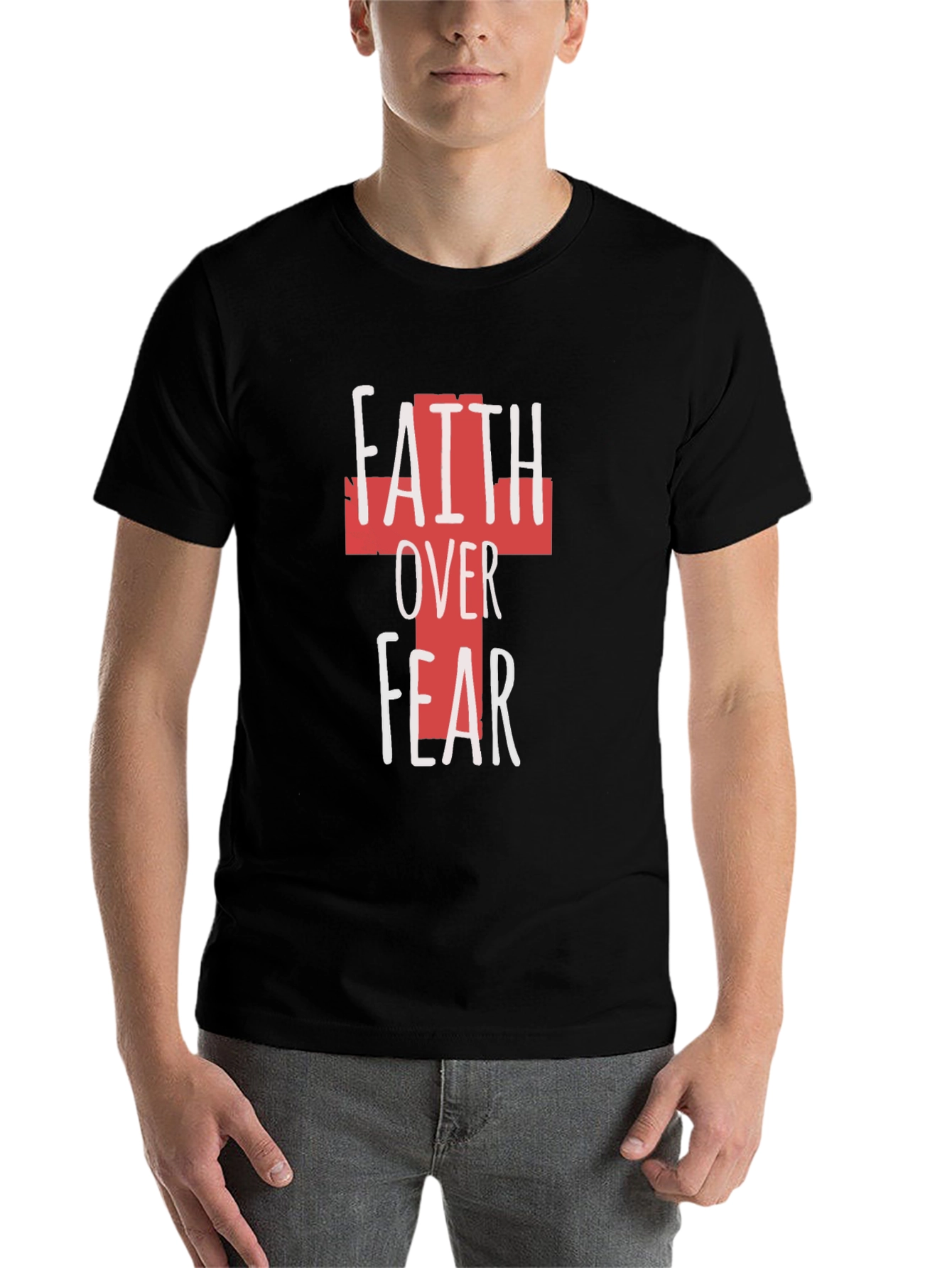 Faith Over Fear Graphic Tee - Christian Apparel - 7