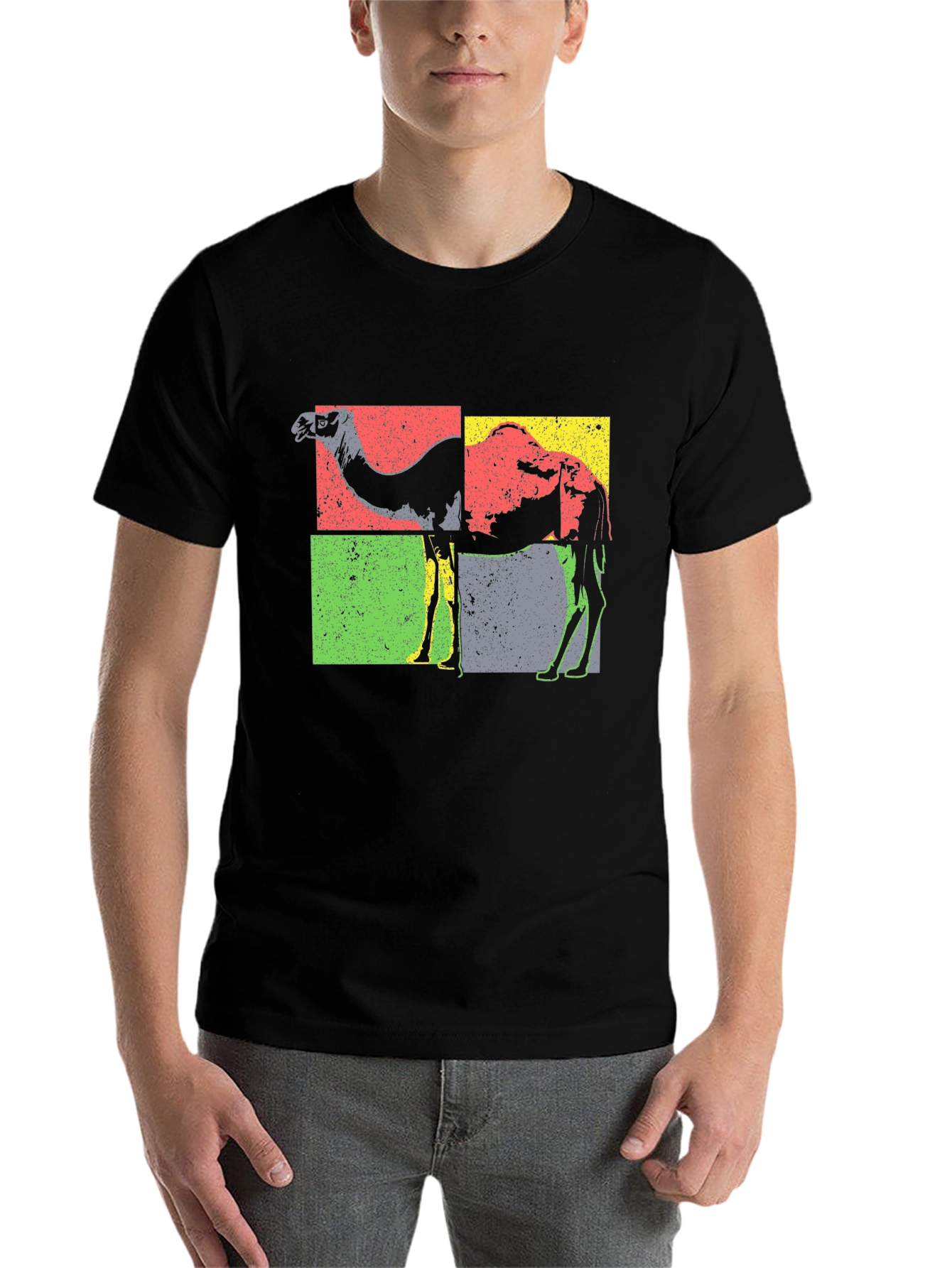 Black Retro Camel T-Shirt - Vintage Graphic Tee view 7