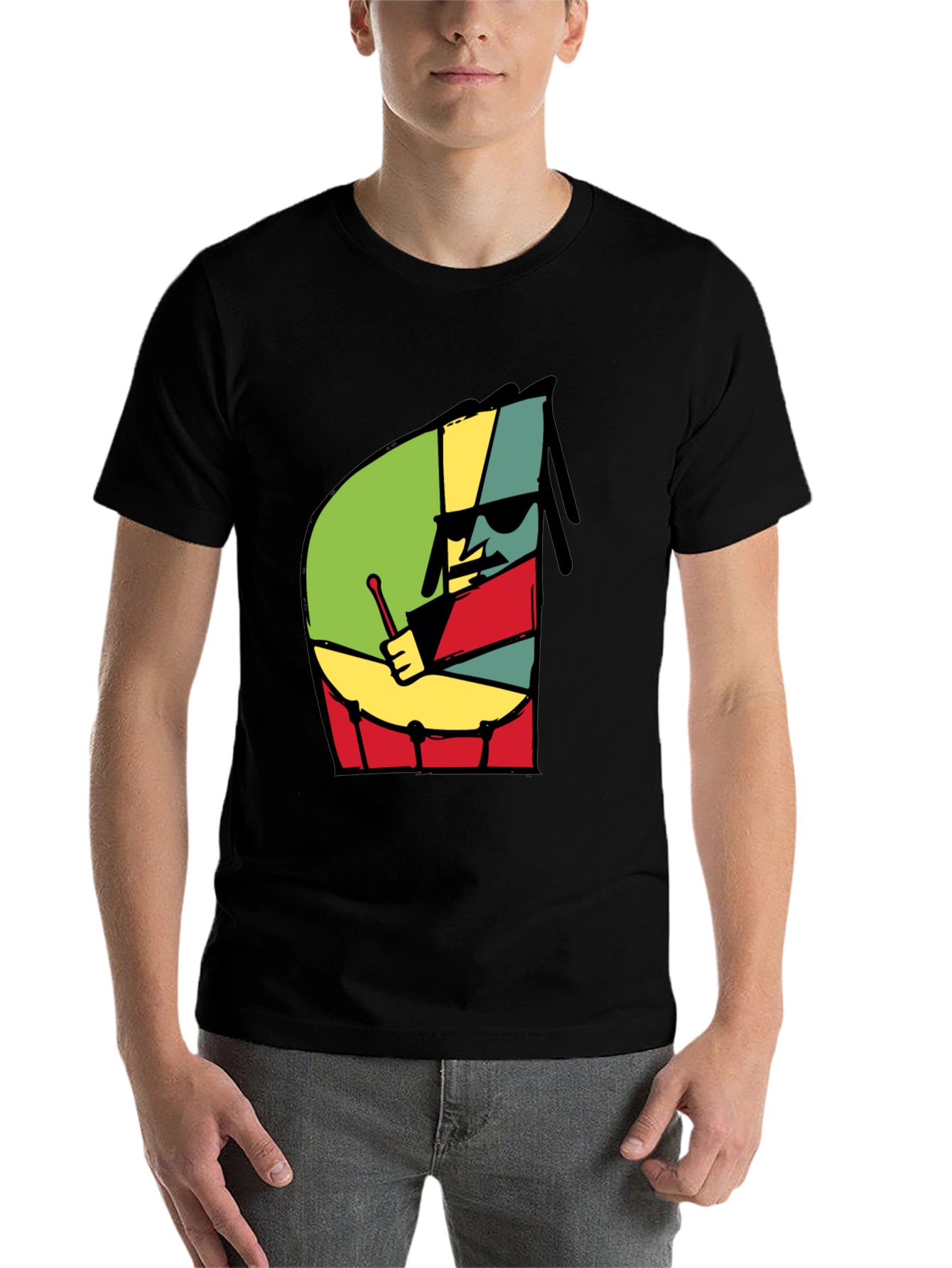 Rasta Drummer T-Shirt - Reggae Music Graphic Tee - 7