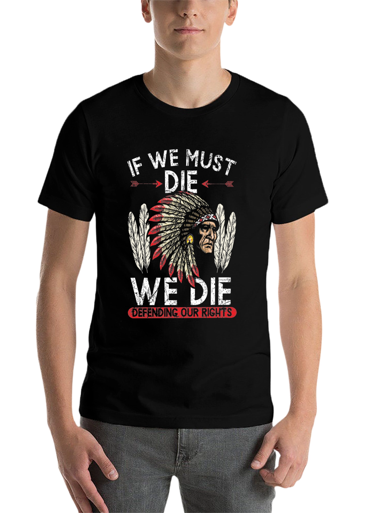 Black If We Must Die Tee view 7