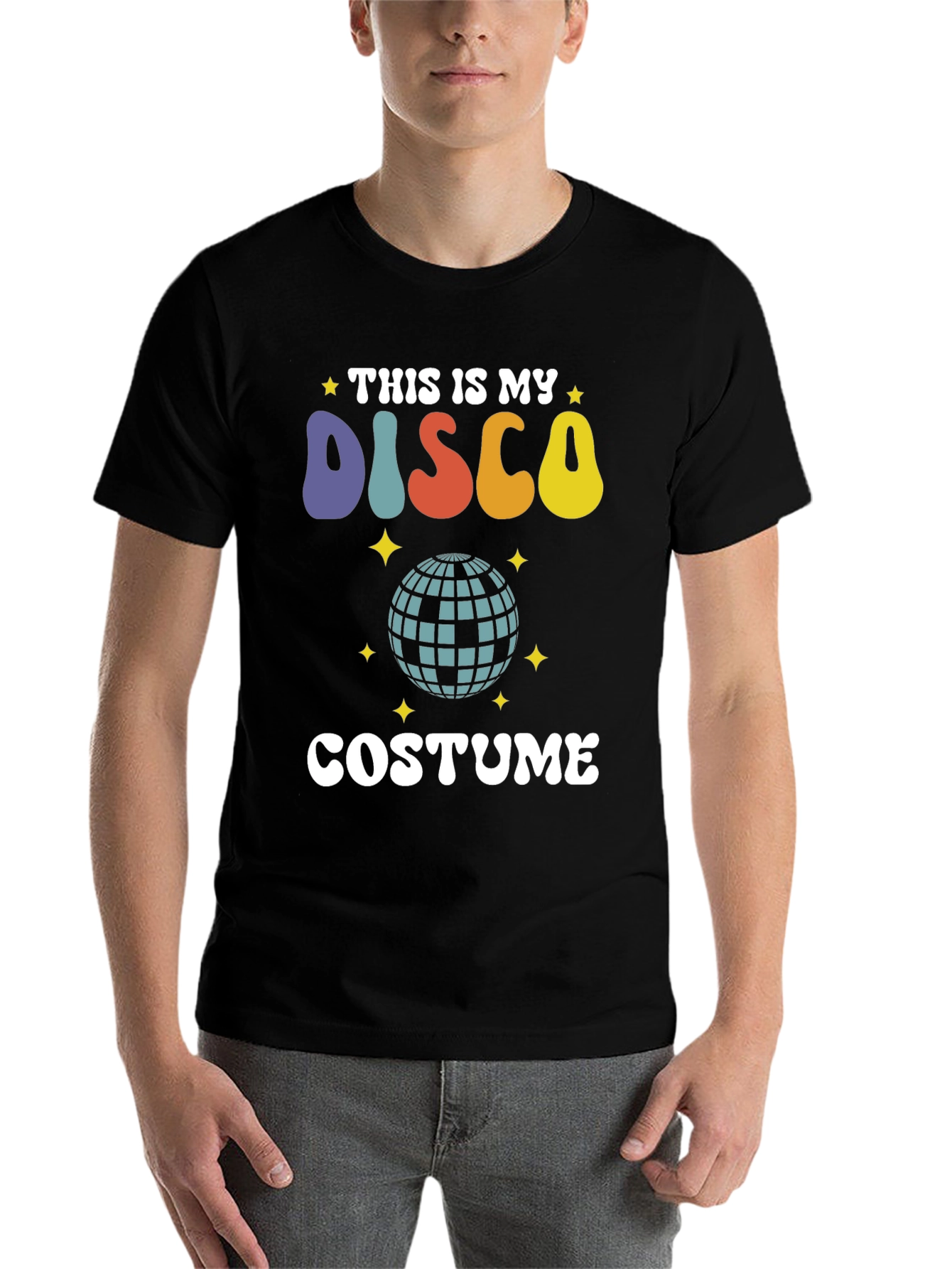 Black This Is My Disco Costume T-Shirt view 7