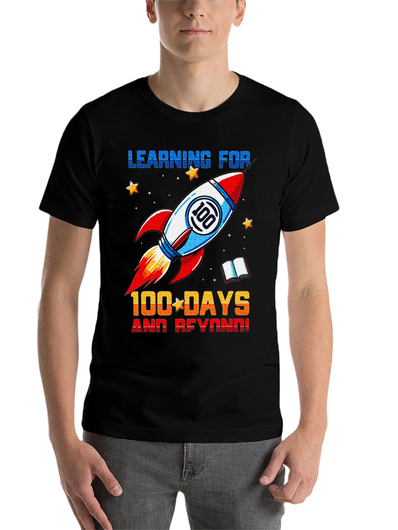 100 Days of School Rocket T-Shirt - 7