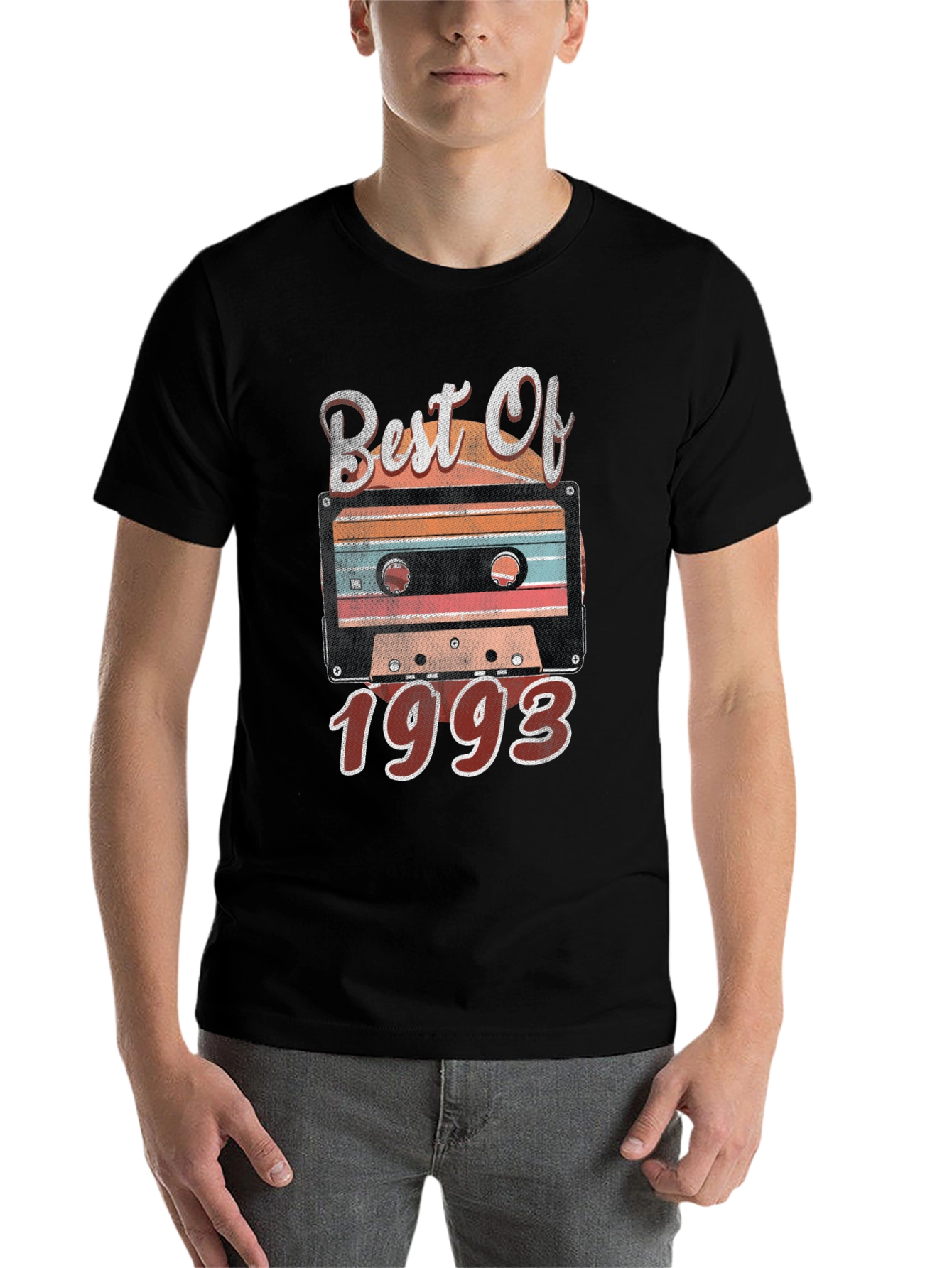 Black Best Of 1993 Cassette Tape Graphic T-Shirt view 7