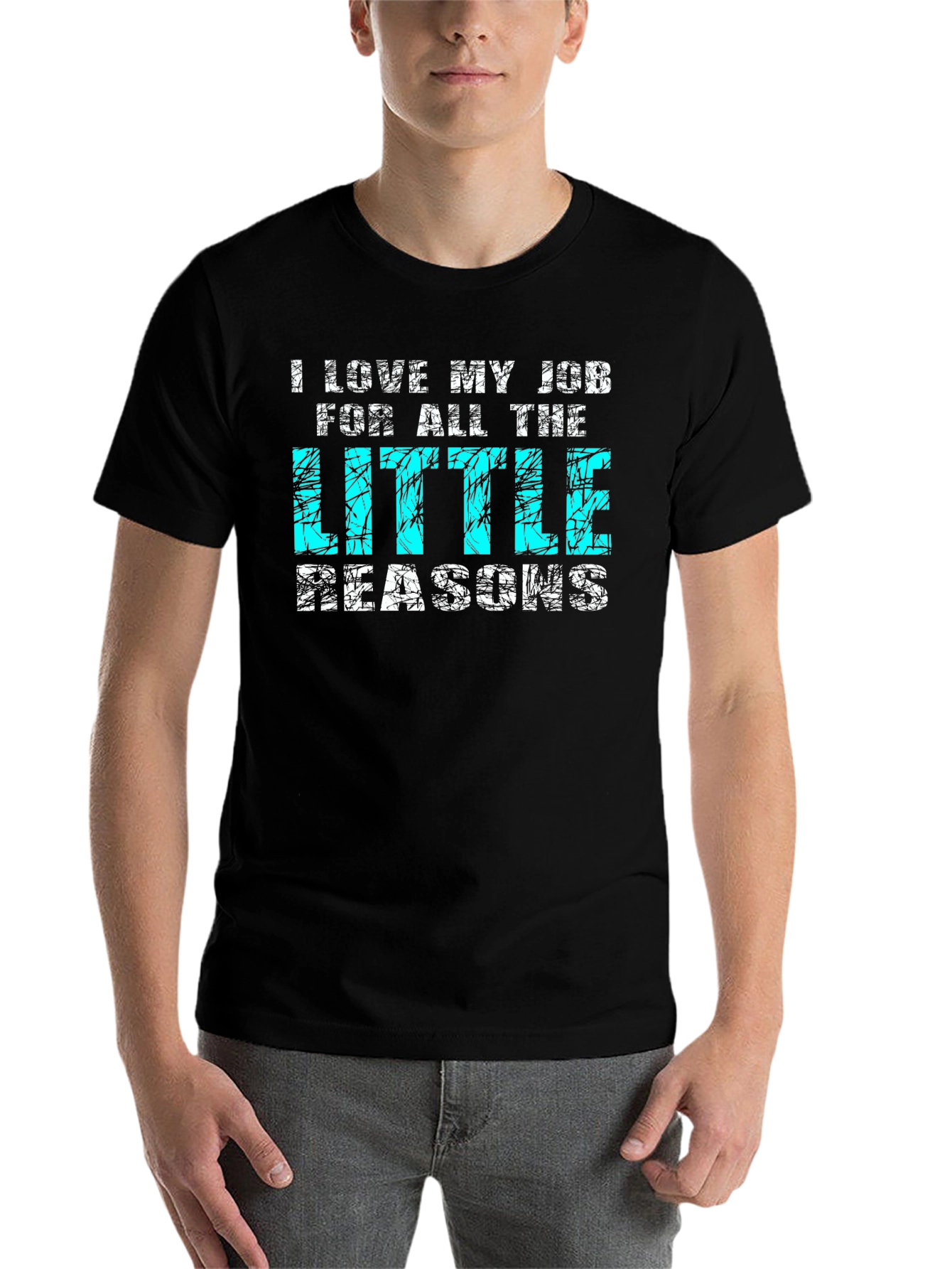 Black I Love My Job T-Shirt view 7