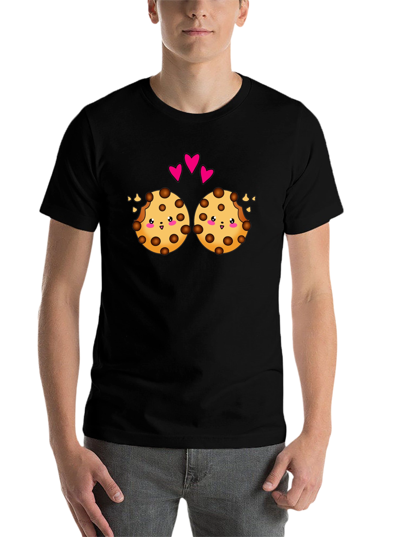Black Cute Cookie Kawaii T-Shirt view 7