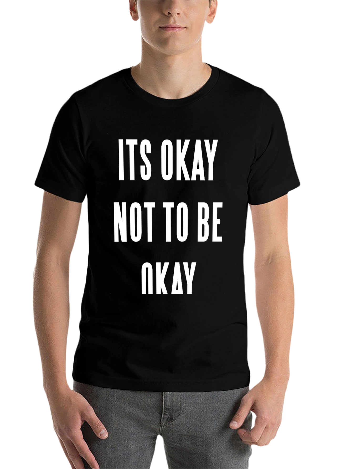 Black It's Okay Not to Be Okay Graphic Tee view 7
