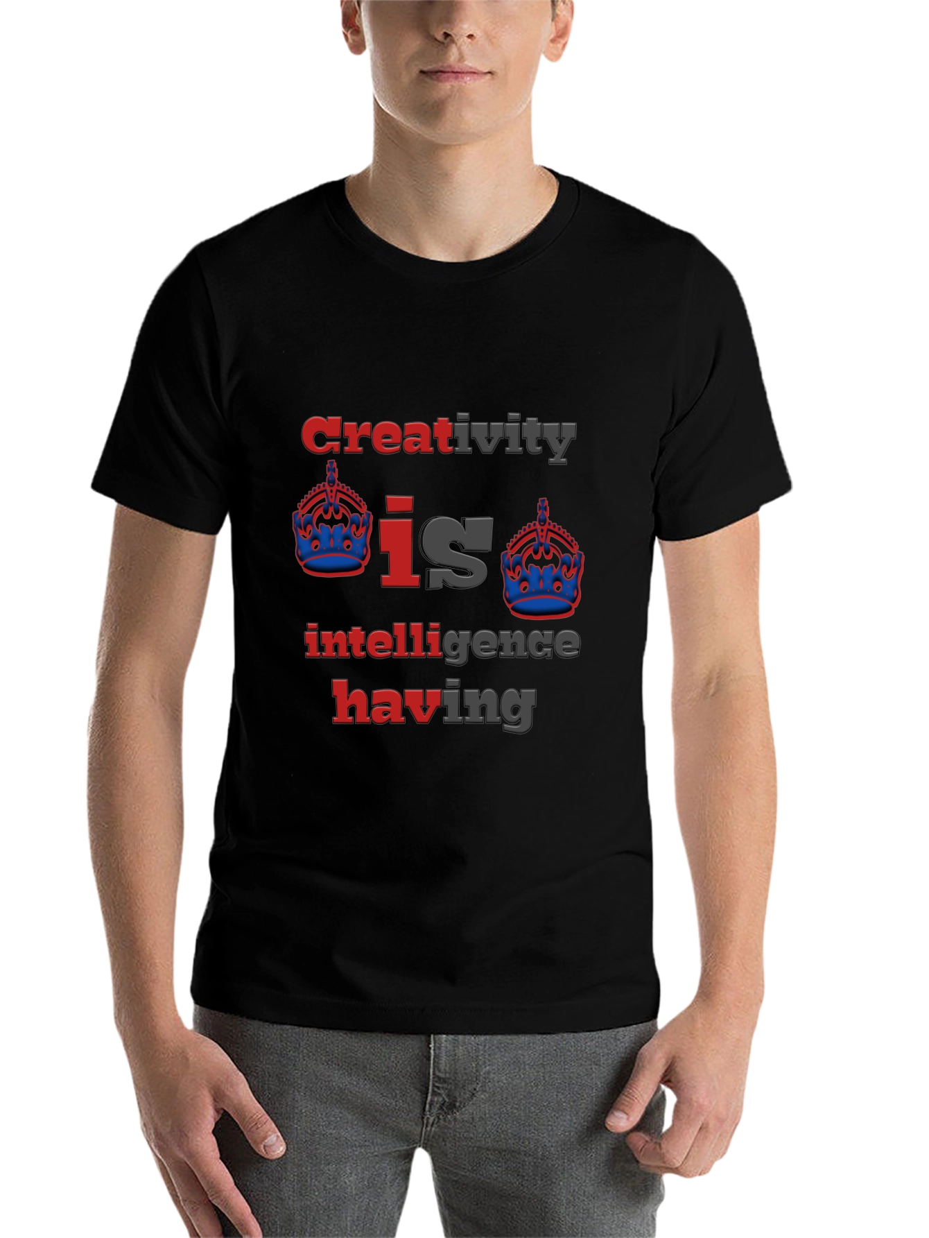 Black Creative Intelligence Graphic T-Shirt - Soft Cotton Blend view 7