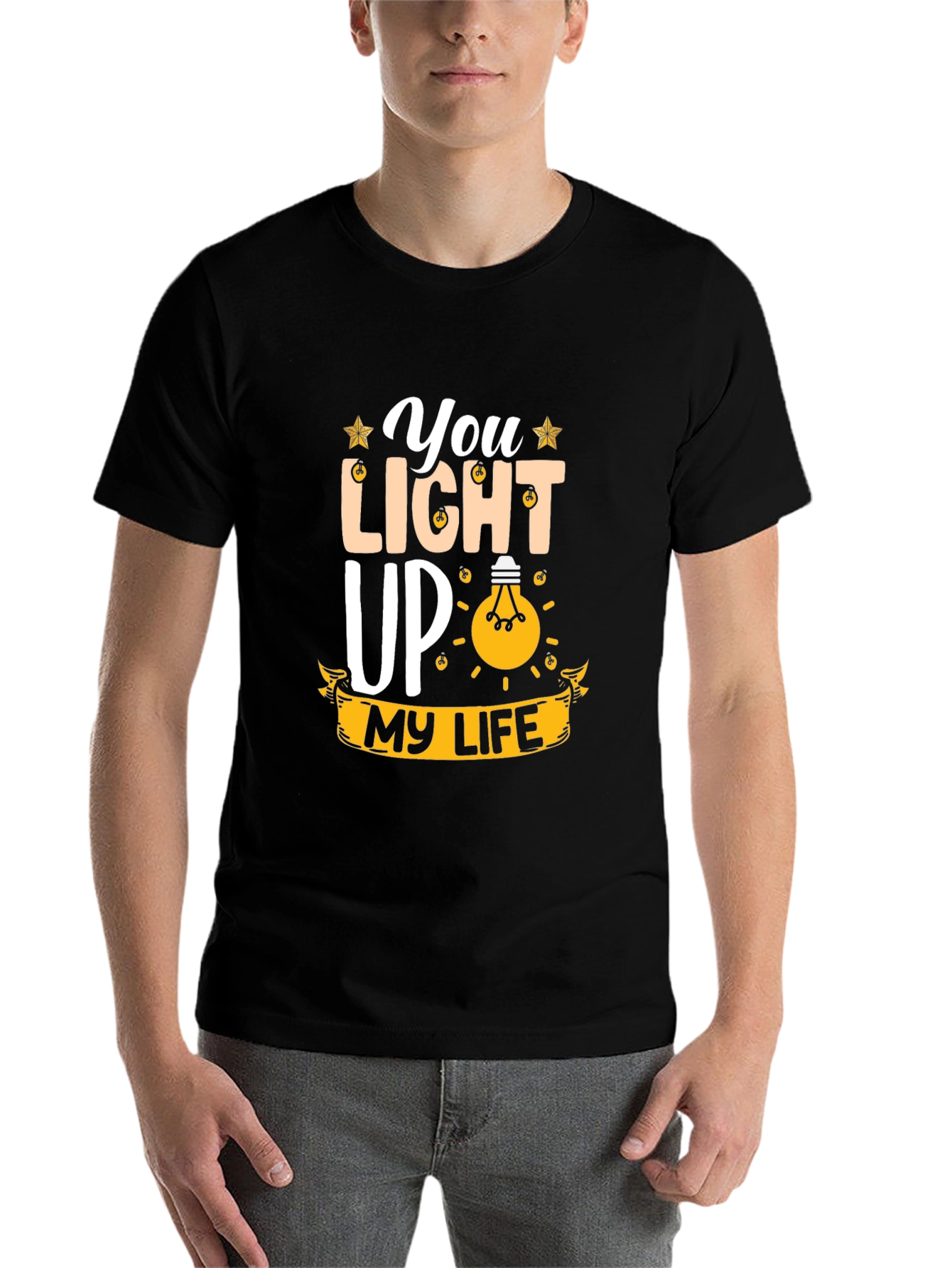 Black You Light Up My Life Graphic Tee view 7