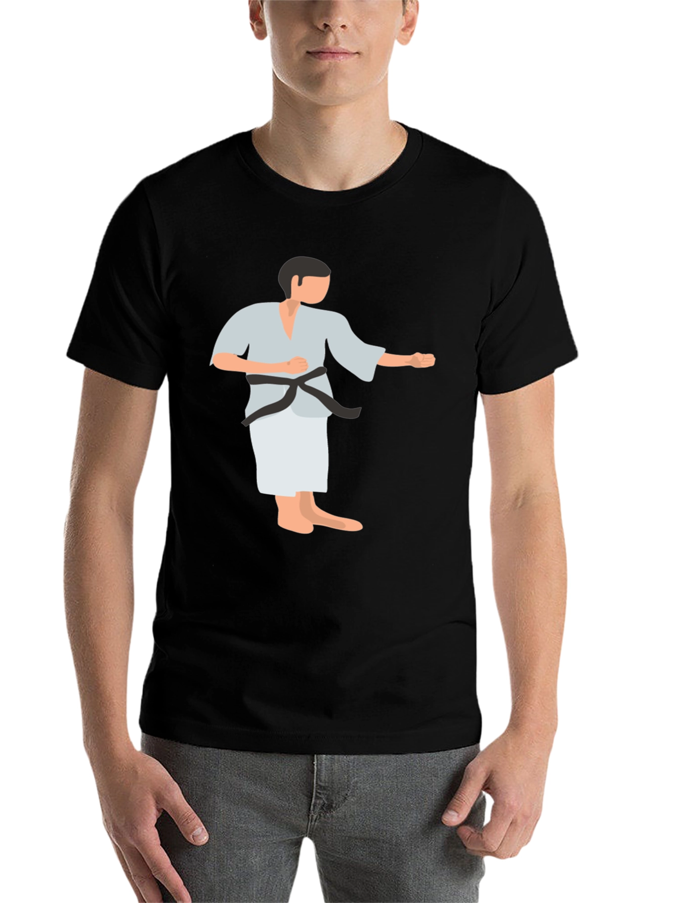 Black Karate Graphic T-Shirt - Black view 7
