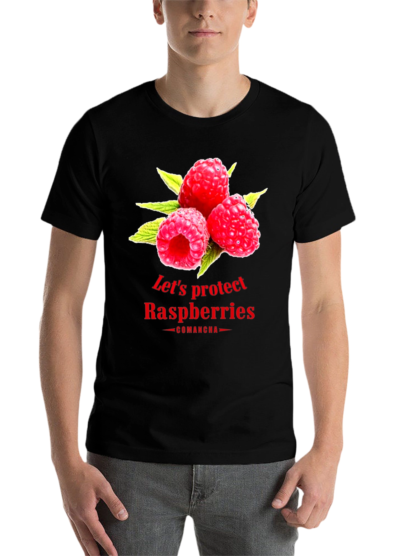 Black Raspberry Protection T-Shirt - Comancha Design view 7