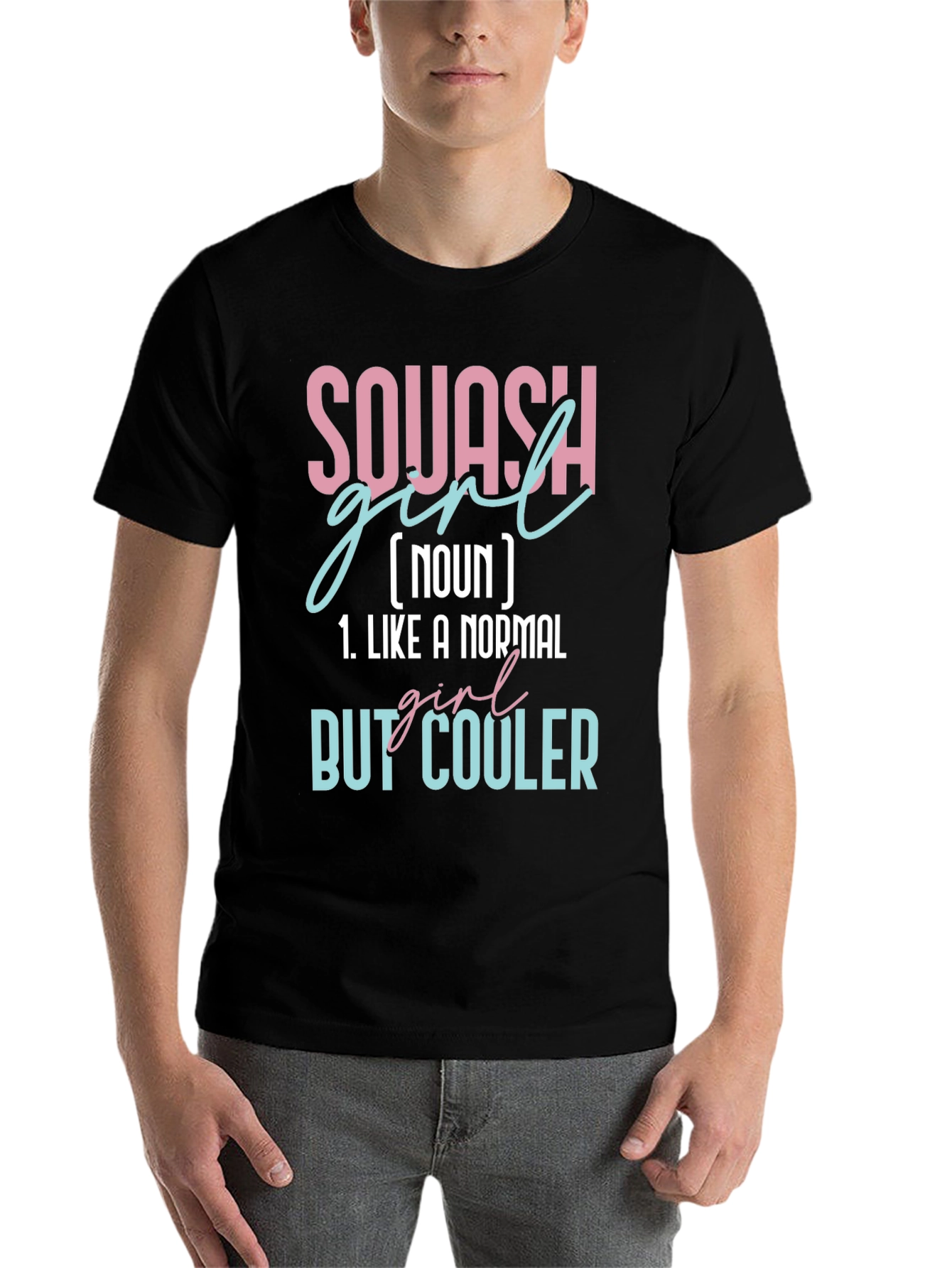 Black Squash Girl Definition T-Shirt - Cool & Unique Tee view 7