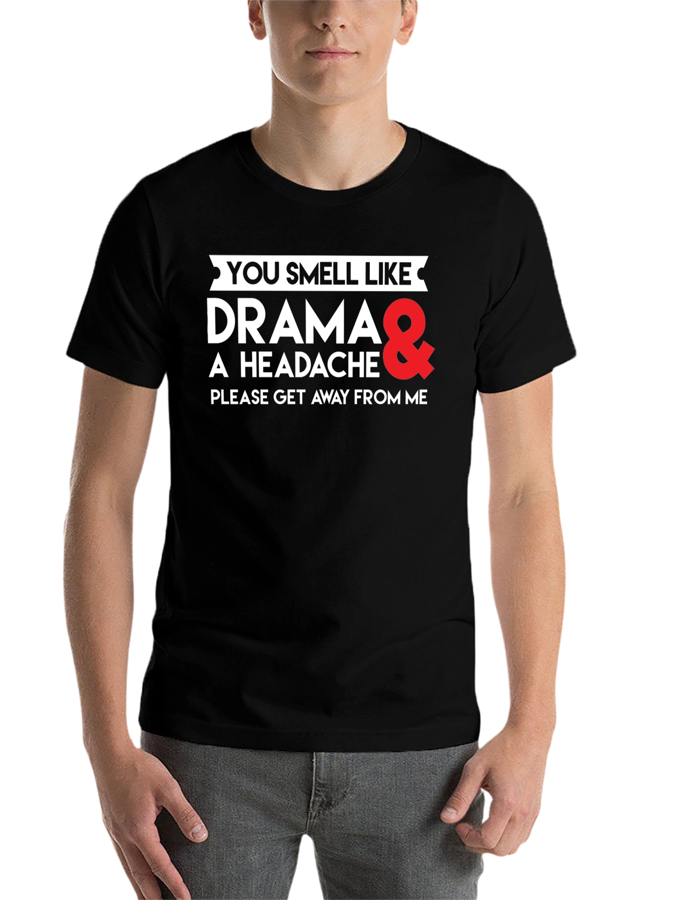 Black Drama Headace T-Shirt - Unisex view 7