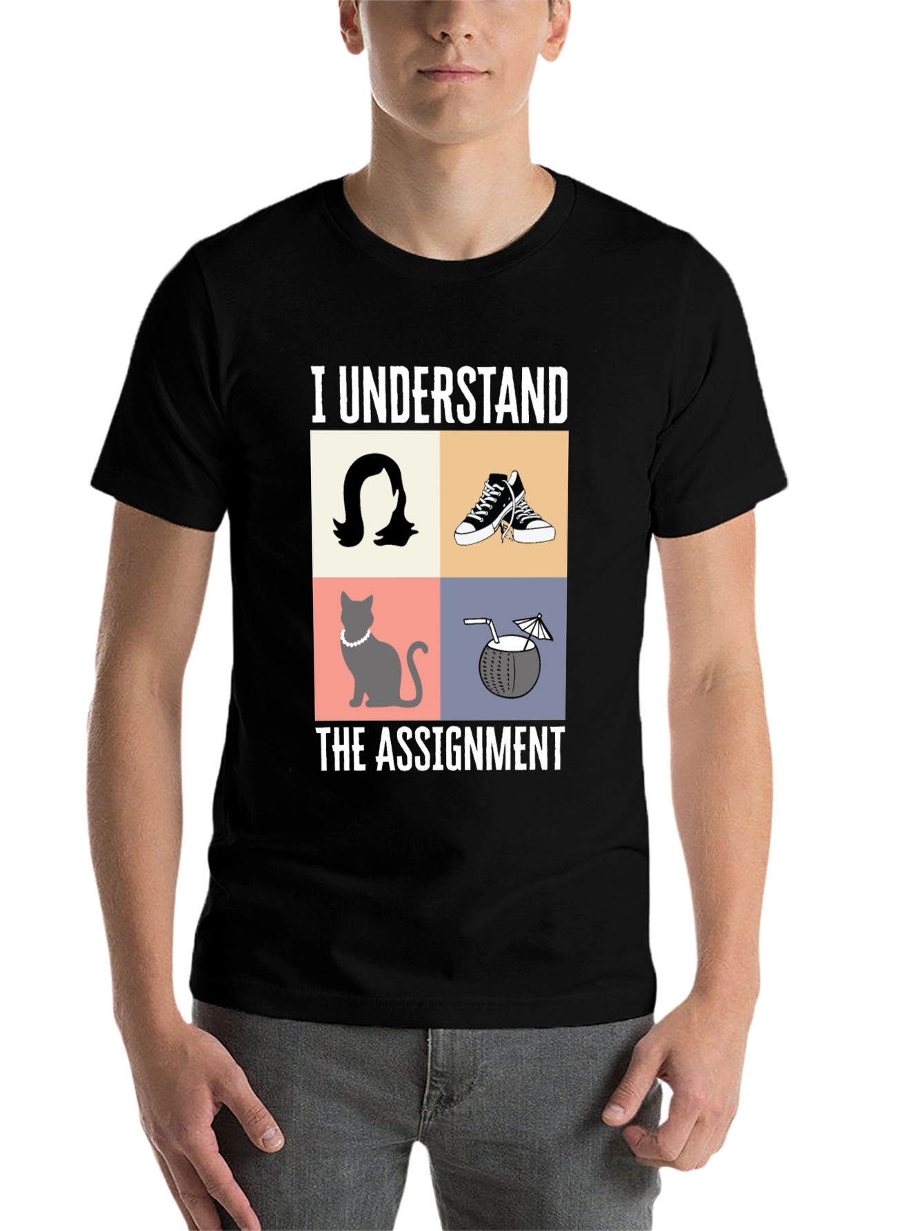 Black I Understand the Assignment Graphic T-Shirt view 7