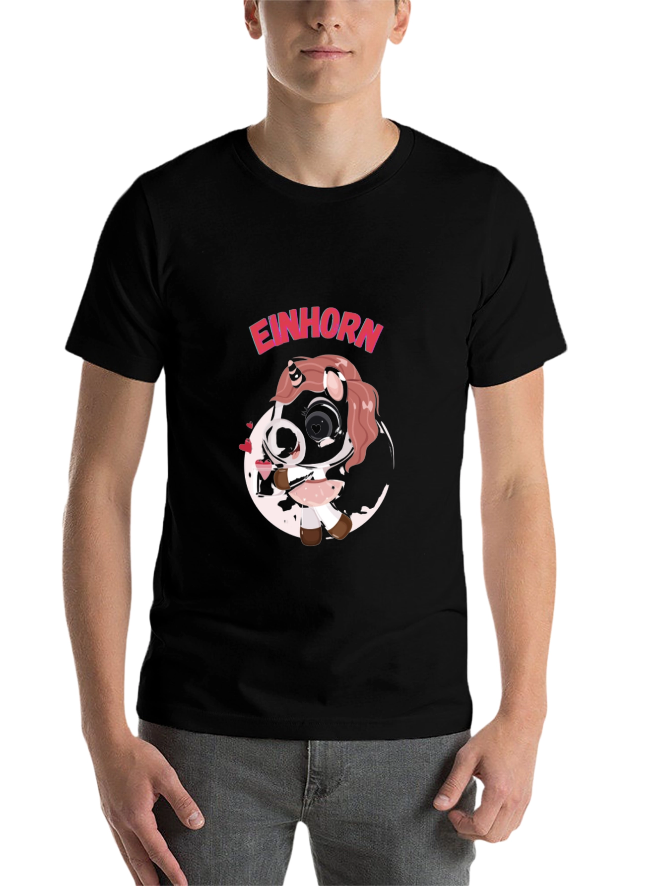 Einhorn Kawaii Unicorn T-Shirt - Black - 7