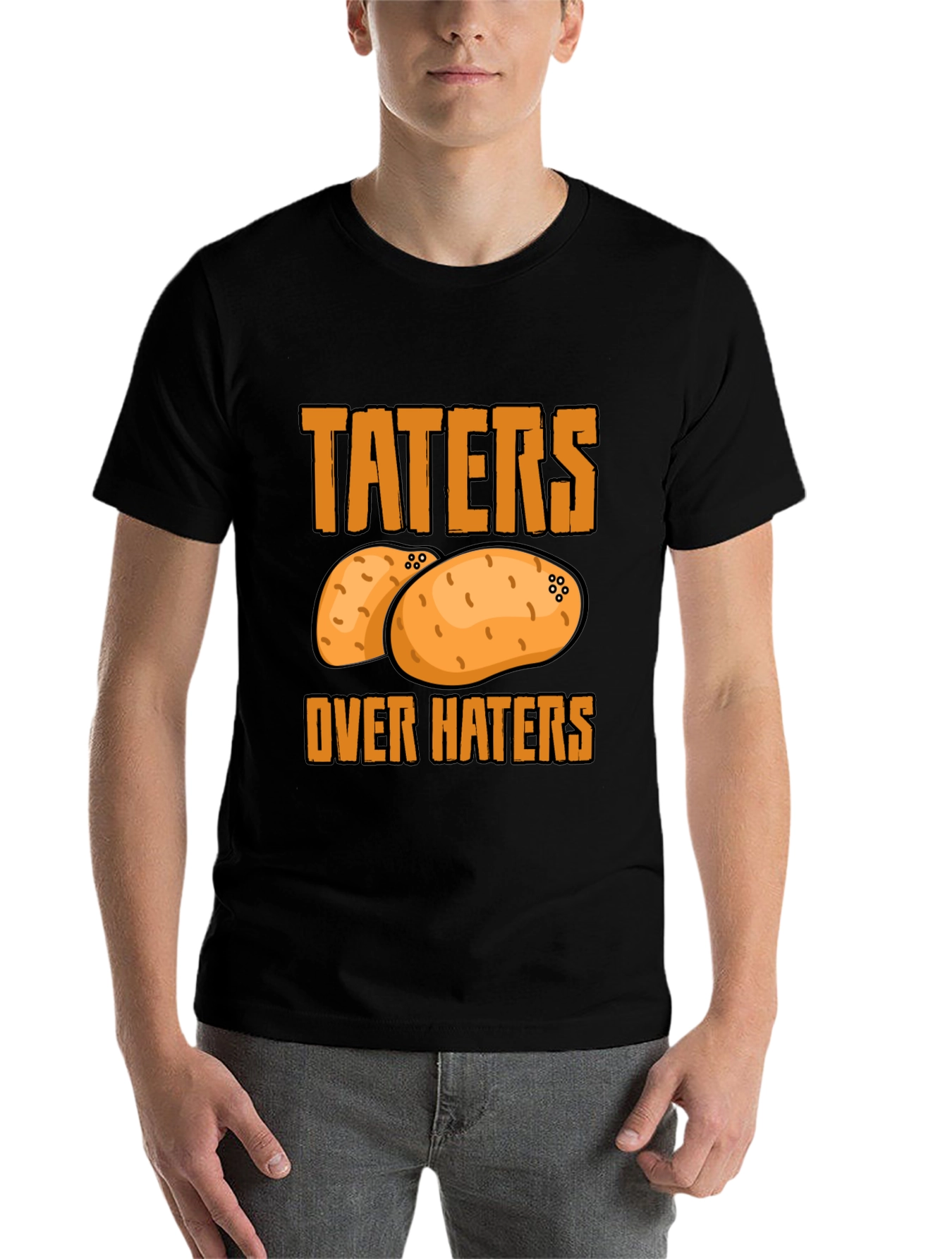 Black Taters Over Haters Graphic Tee view 7
