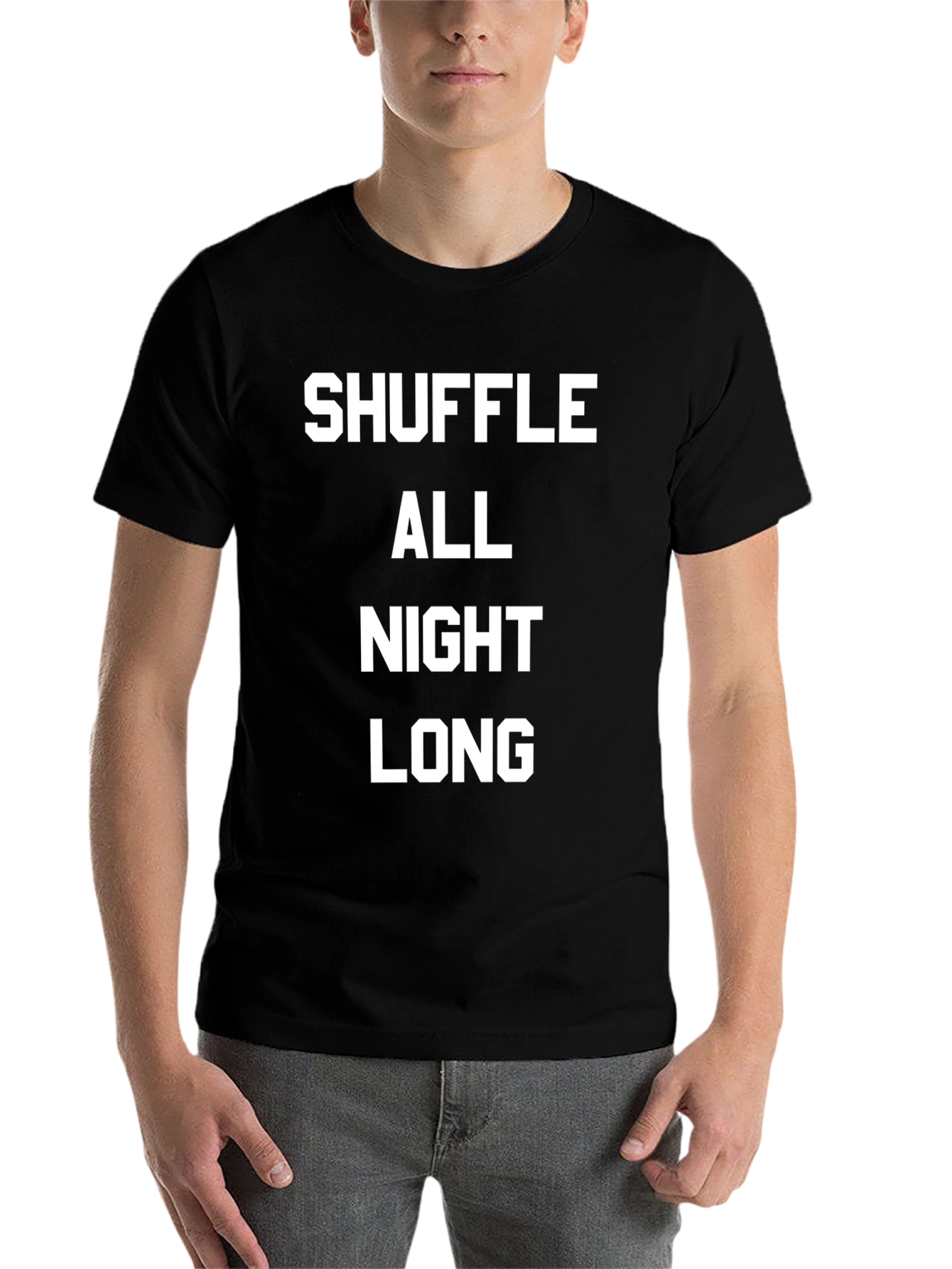 Black Shuffle All Night Long T-Shirt view 7