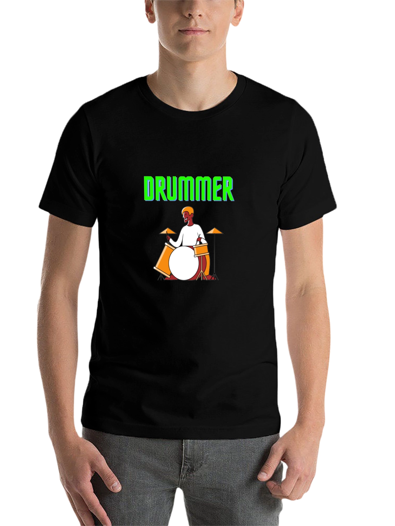 Black Drummer Graphic T-Shirt view 7