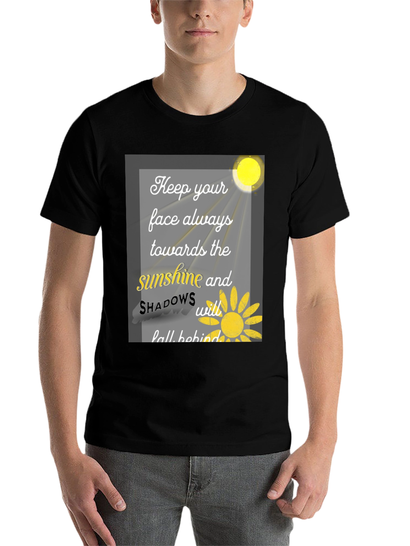 Black Sunshine & Shadows Graphic Tee view 7