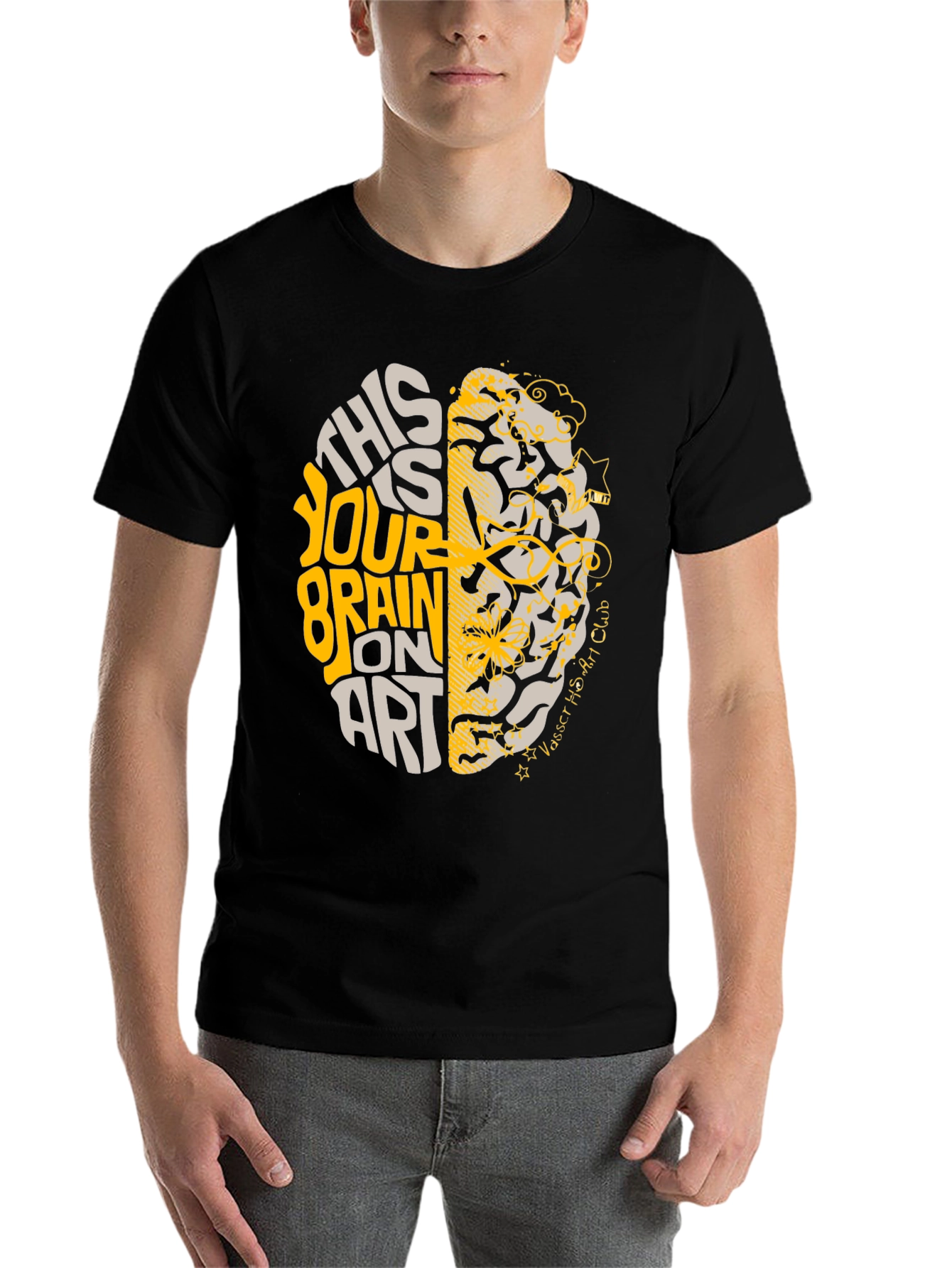 Brain on Art Graphic Tee - Stylish Creativity T-Shirt - 7