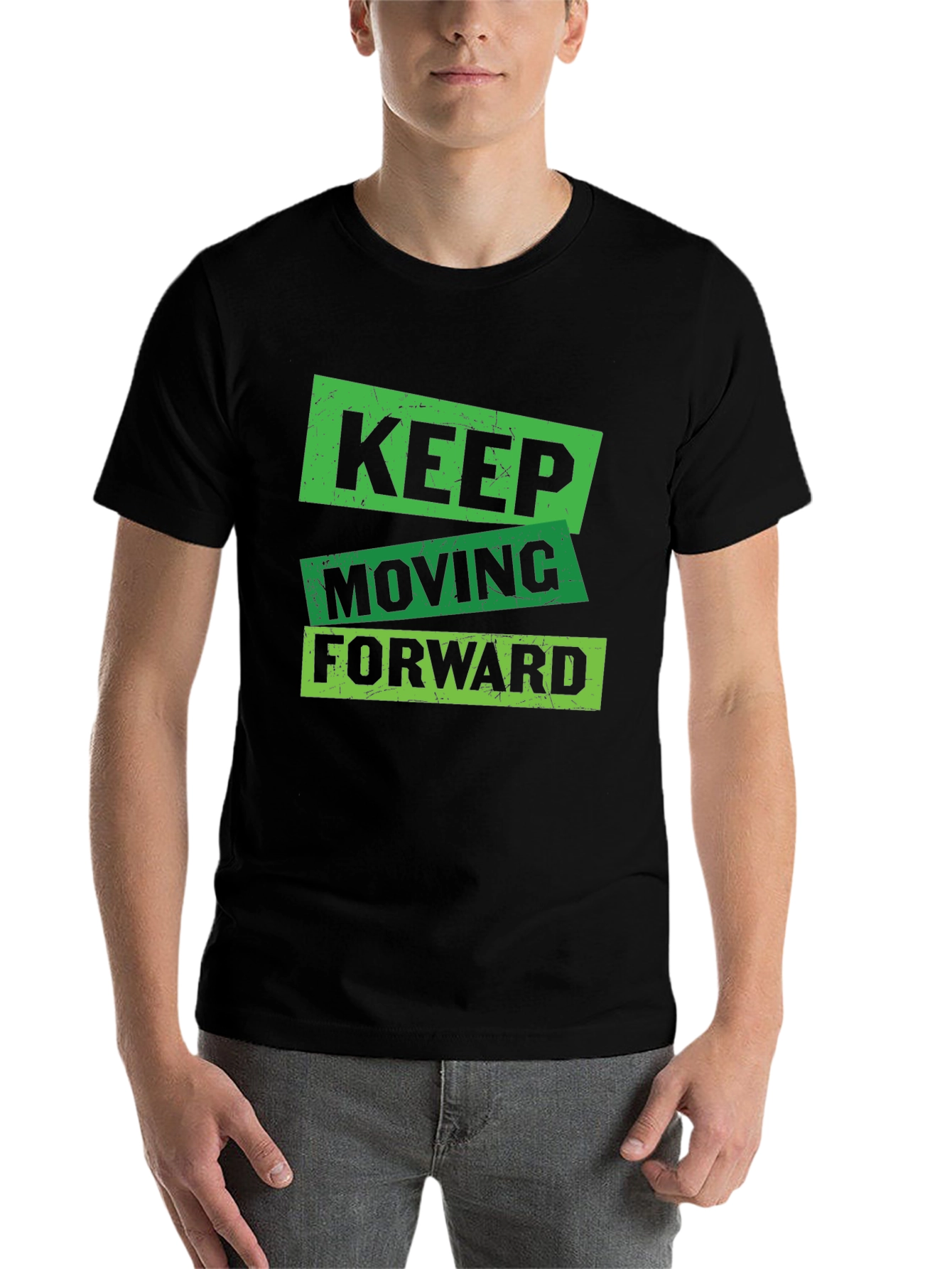 Black Keep Moving Forward Graphic T-Shirt view 7