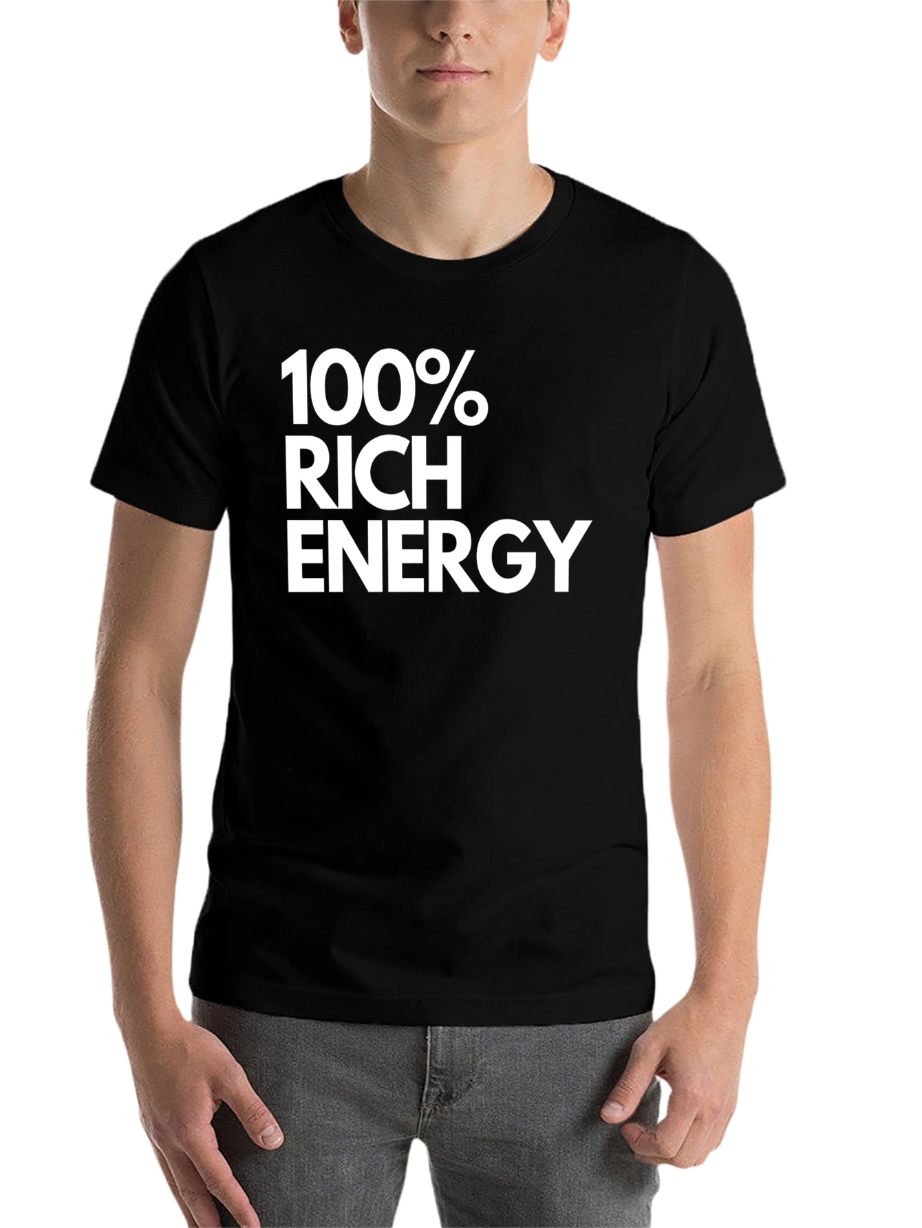 Black 100% Rich Energy Graphic Tee view 7