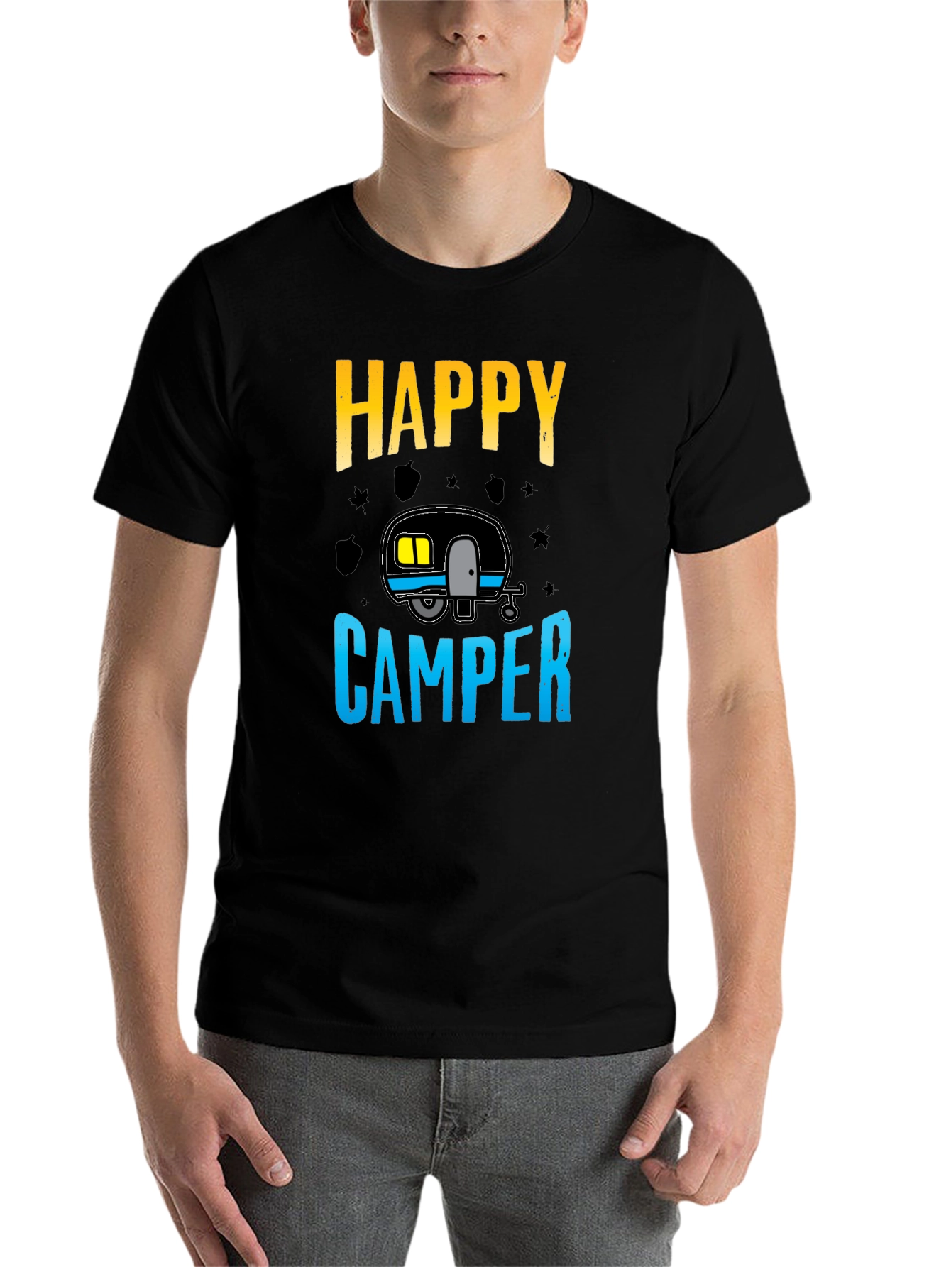 Black Happy Camper Graphic Tee view 7