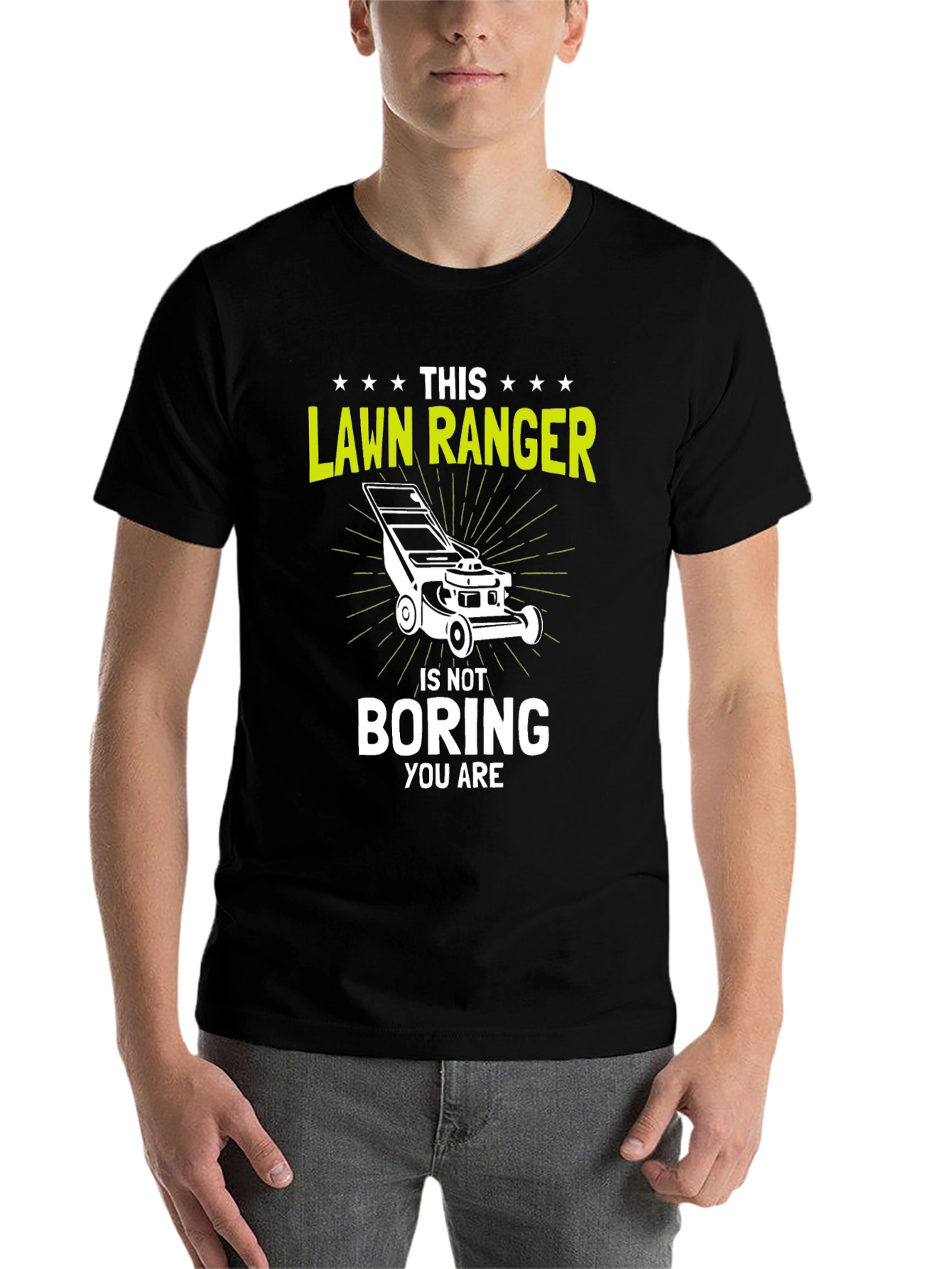 Black Lawn Ranger T-Shirt - Funny Landscaping Tee view 7