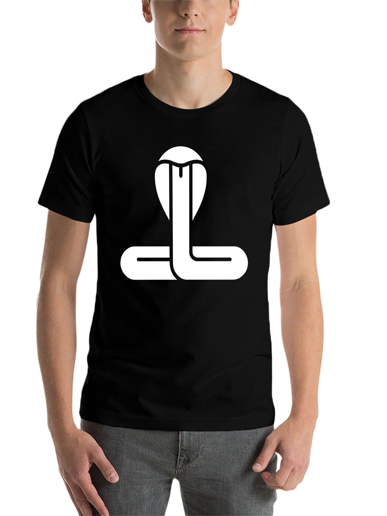 Black Cobra Graphic T-Shirt - Stylish Snake Design view 7