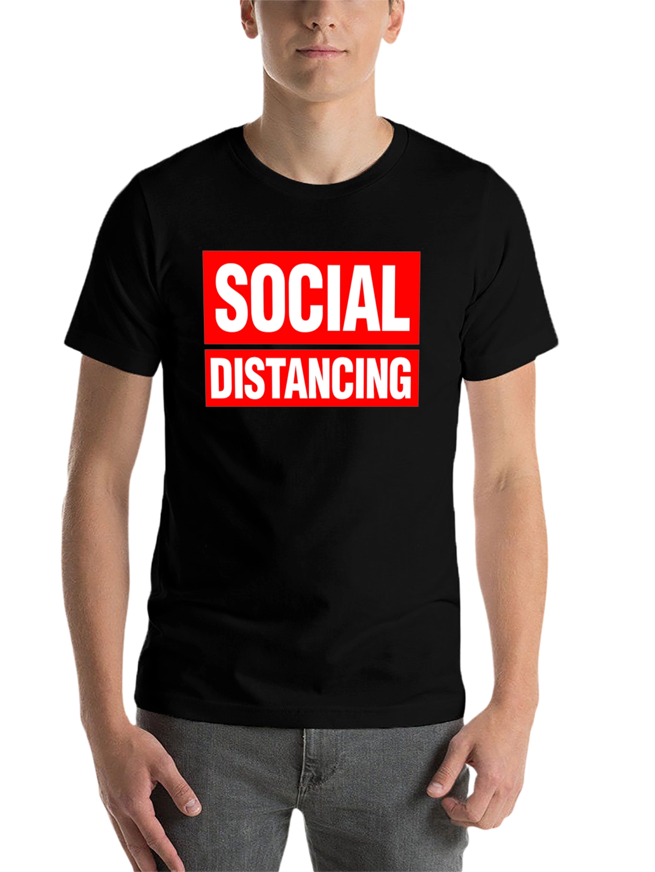 Social Distancing Graphic Tee - Black - 7