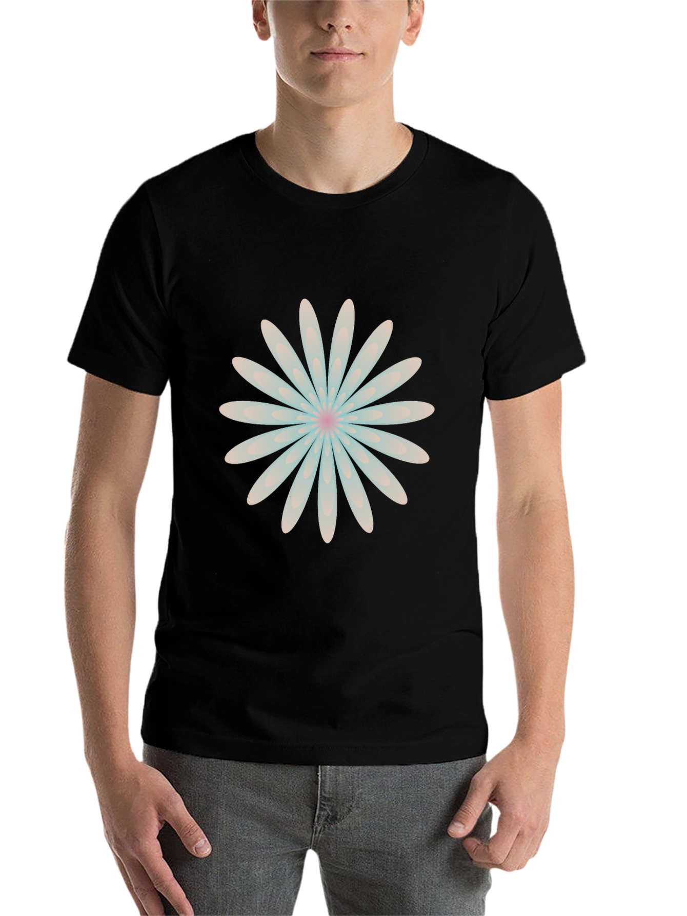 Black Daisy Graphic T-Shirt - Stylish Casual Wear view 7