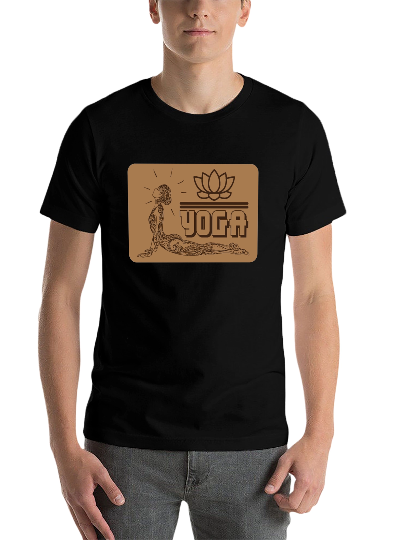 Black Yoga Graphic T-Shirt view 7
