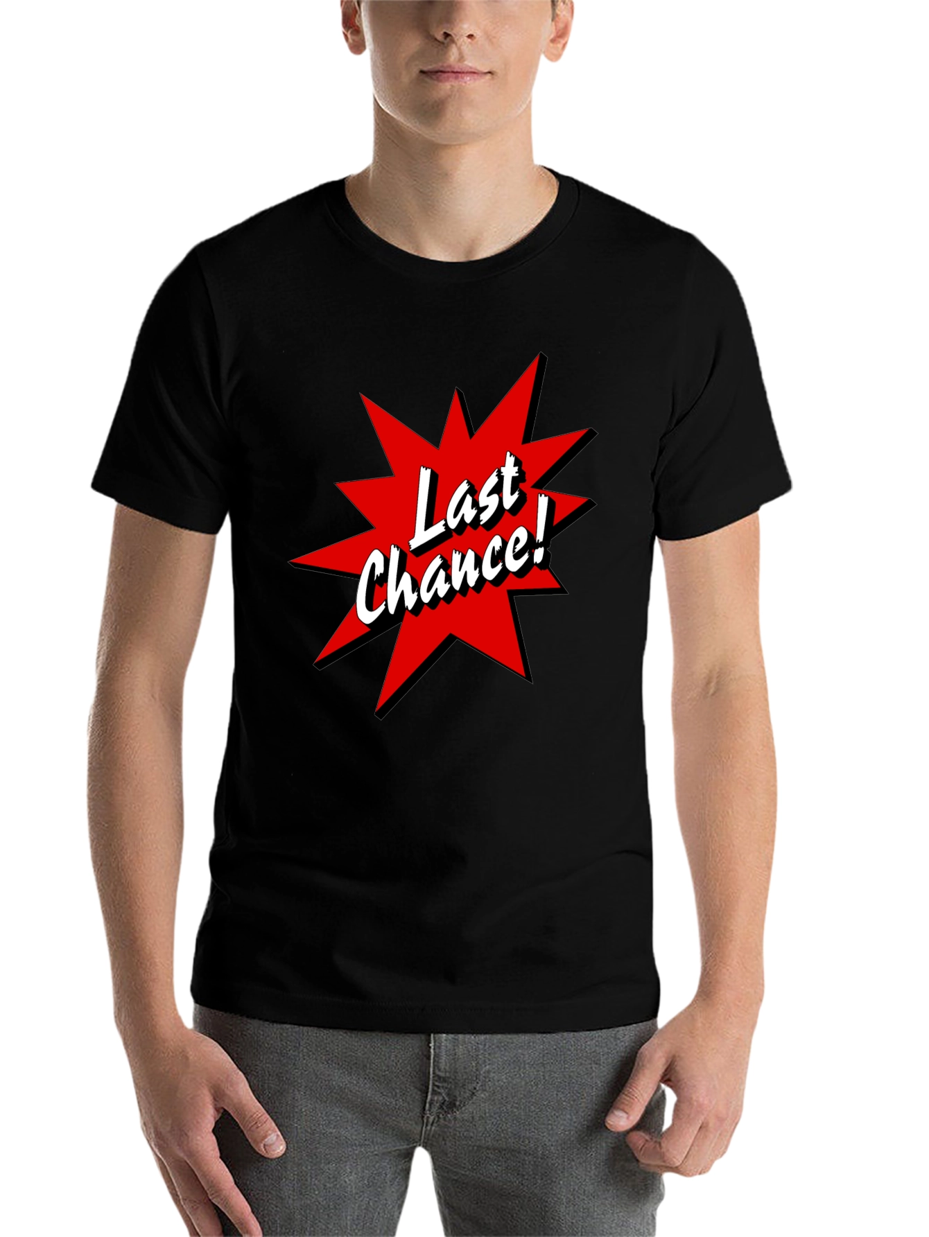 Black Last Chance T-Shirt - Black Tee view 7
