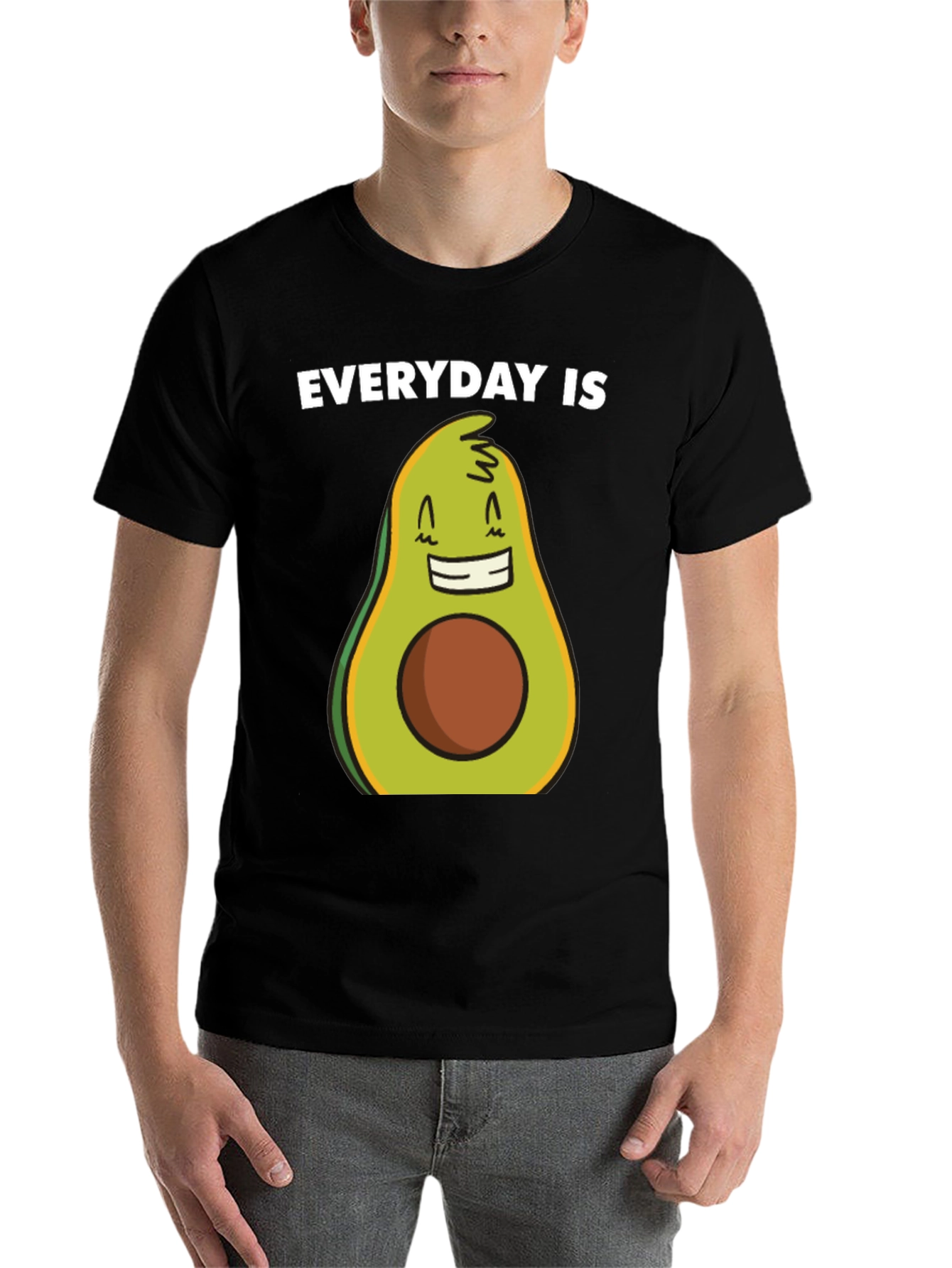 Black Everyday is Avocado T-Shirt - Funny Graphic Tee view 7