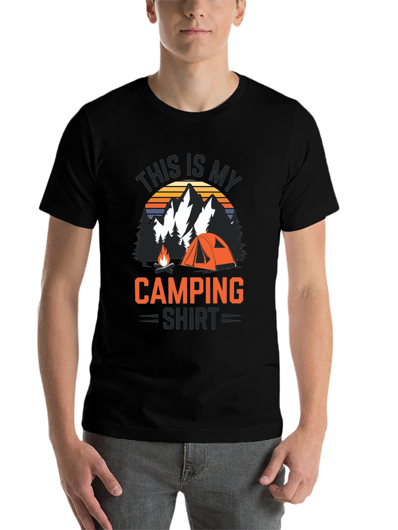 Black Camping Shirt - This is My Camping Shirt view 7
