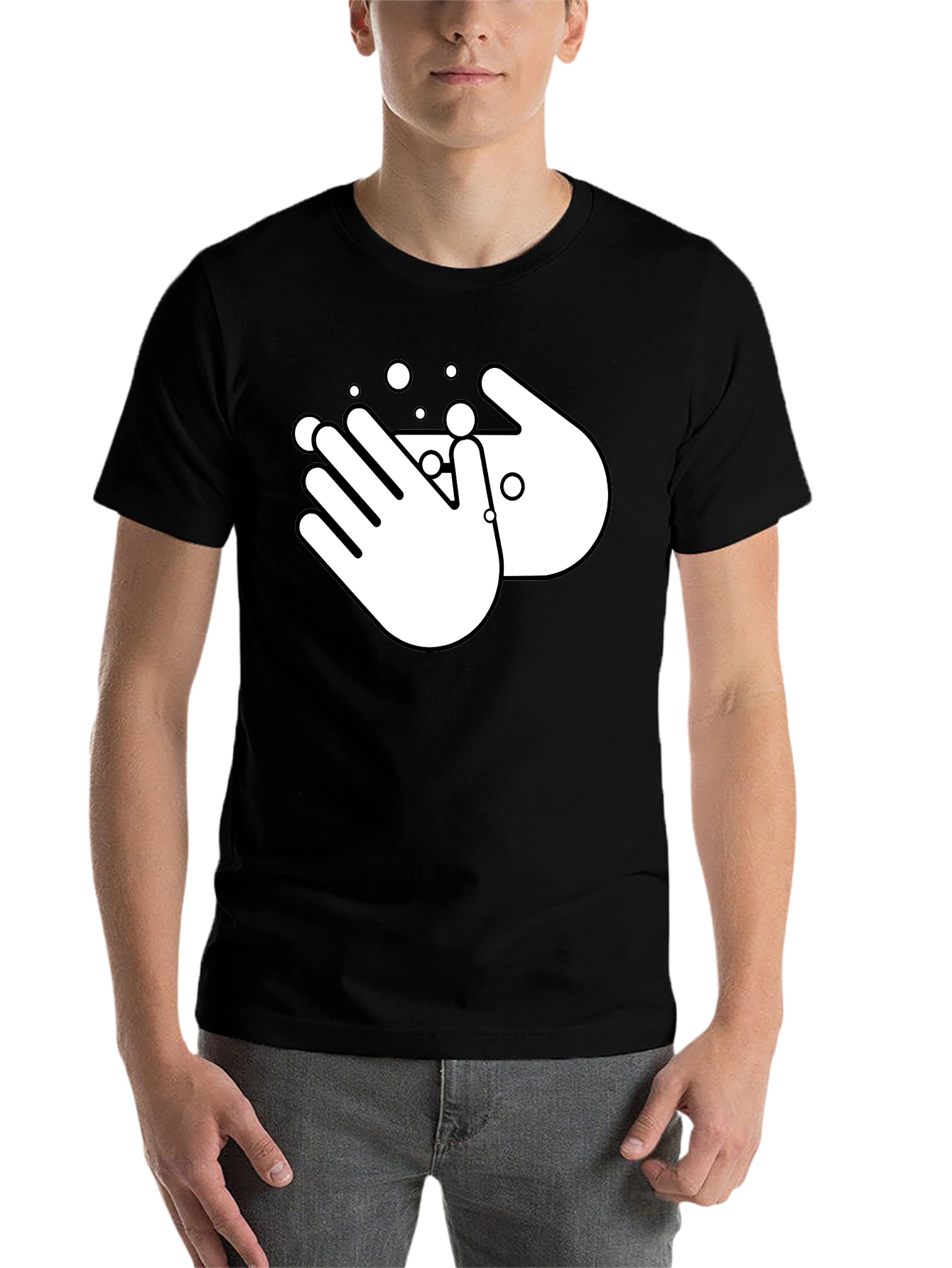 Black Wash Your Hands Black T-Shirt view 7