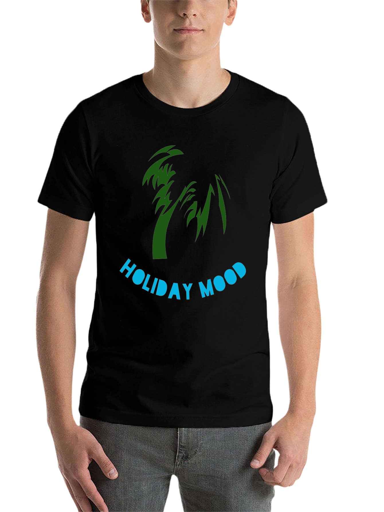 Black Holiday Mood Graphic Tee view 7