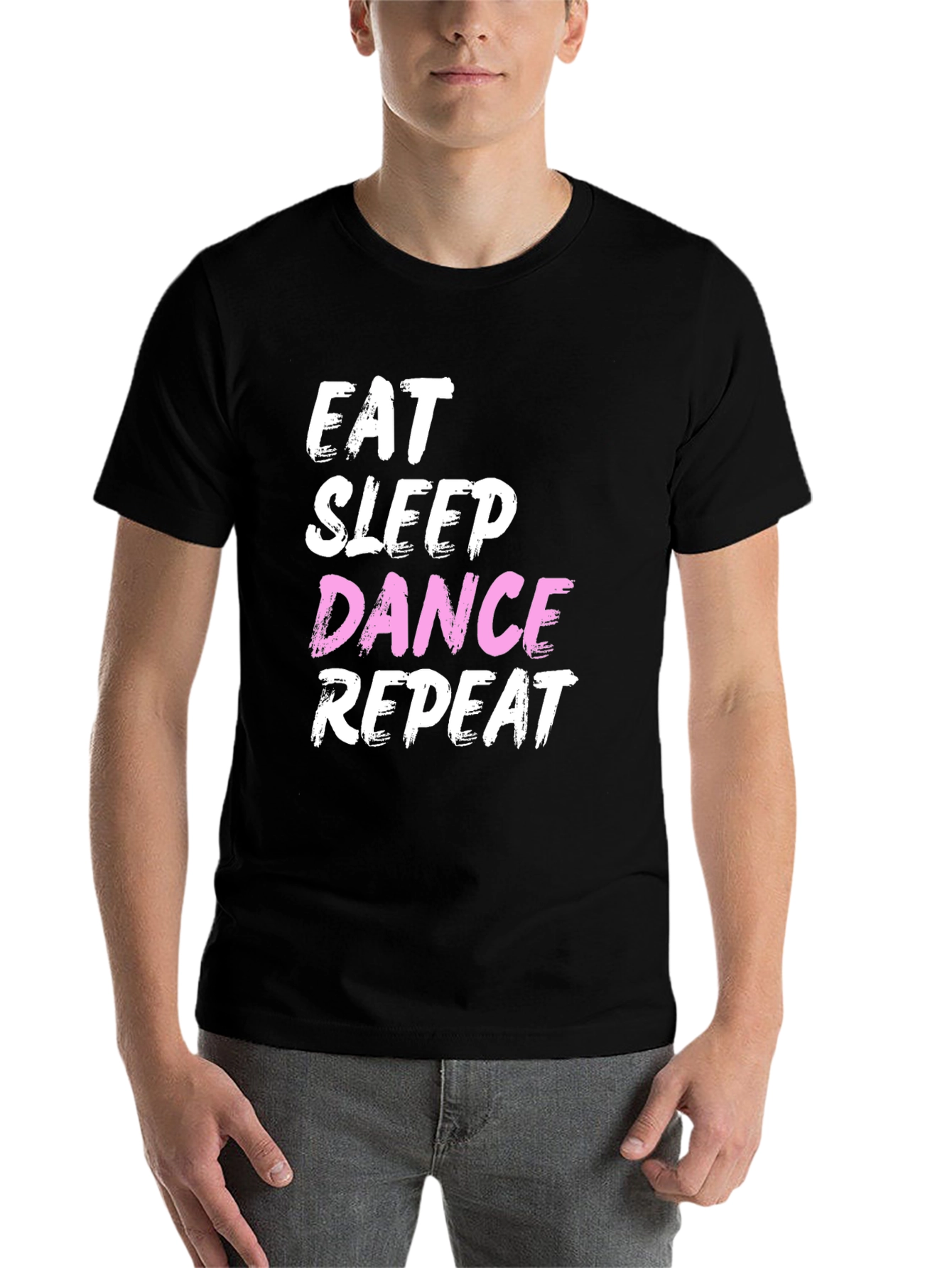 Black Eat Sleep Dance Repeat Graphic Tee view 7