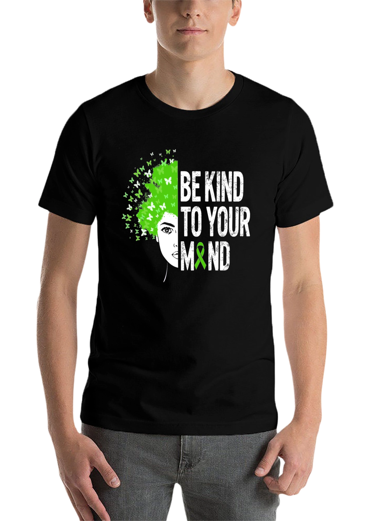 Black Be Kind To Your Mind T-Shirt - Mental Health Awareness Tee view 7