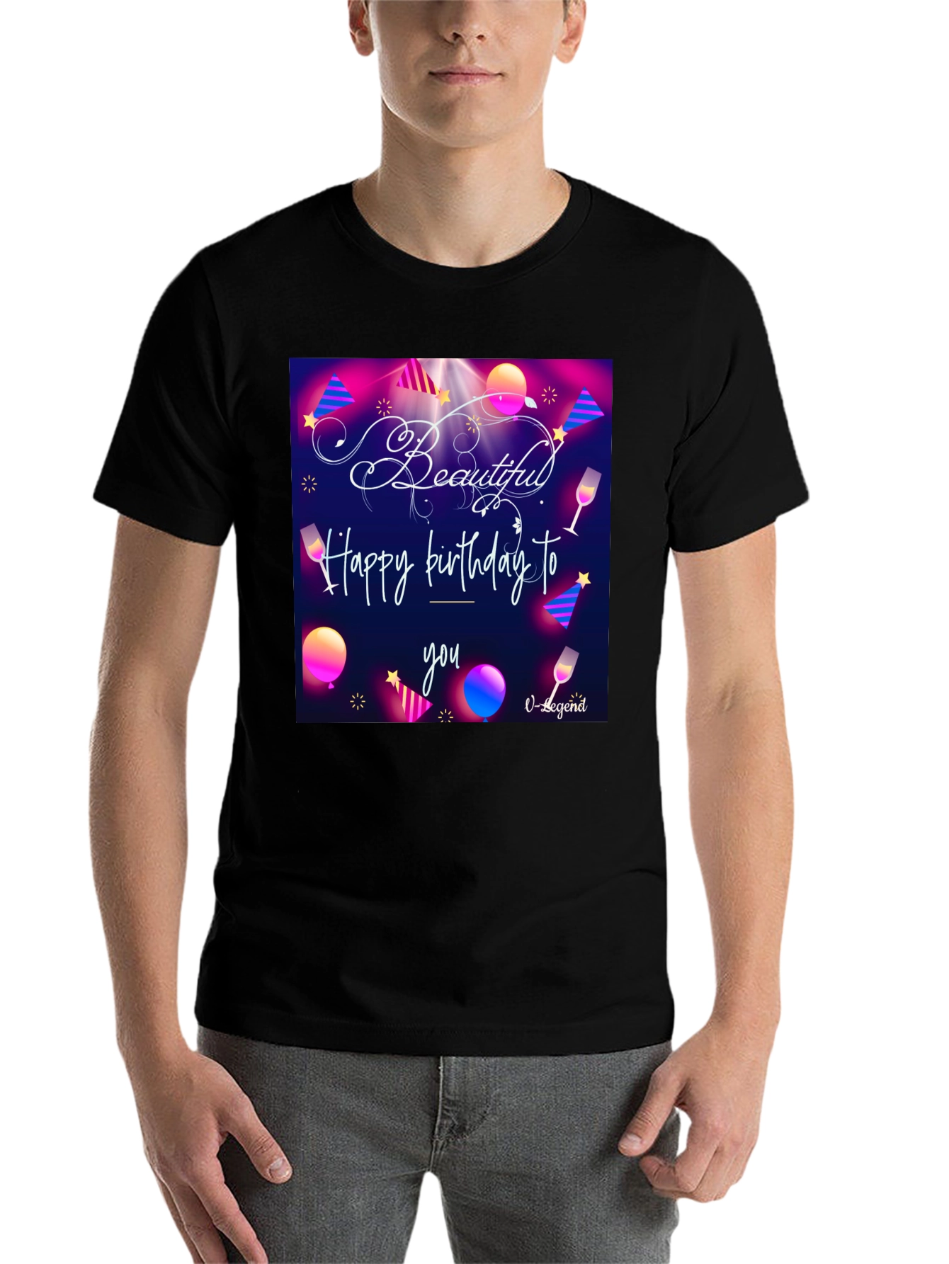 Black Beautiful Birthday T-Shirt view 7