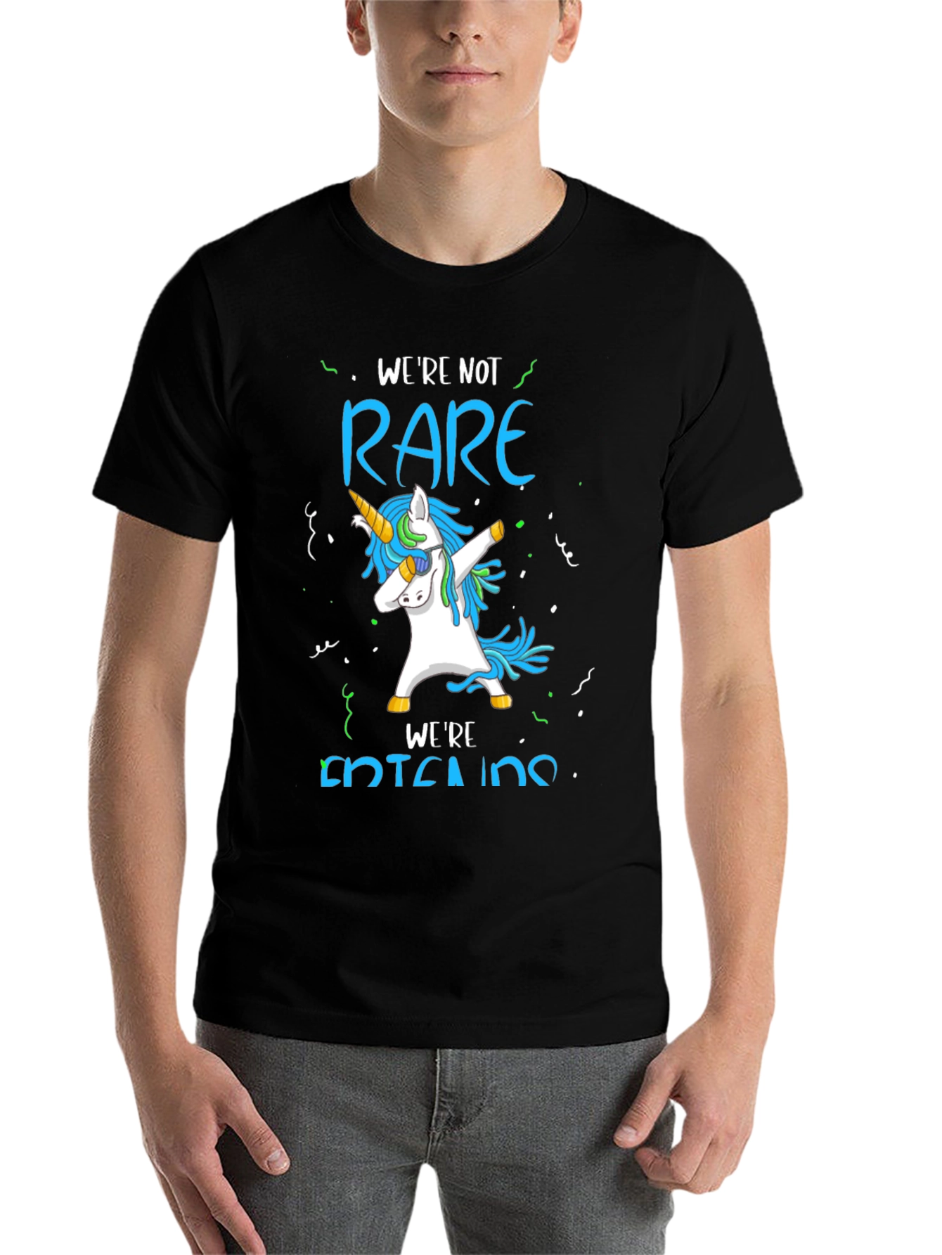 Black Unicorn Dab T-Shirt - We're Not Rare, We're Entertaining view 7