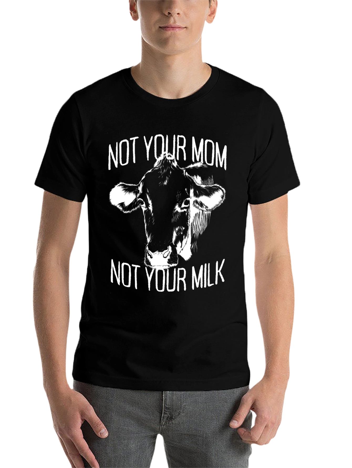 Black Not Your Mom, Not Your Milk Graphic Tee view 7