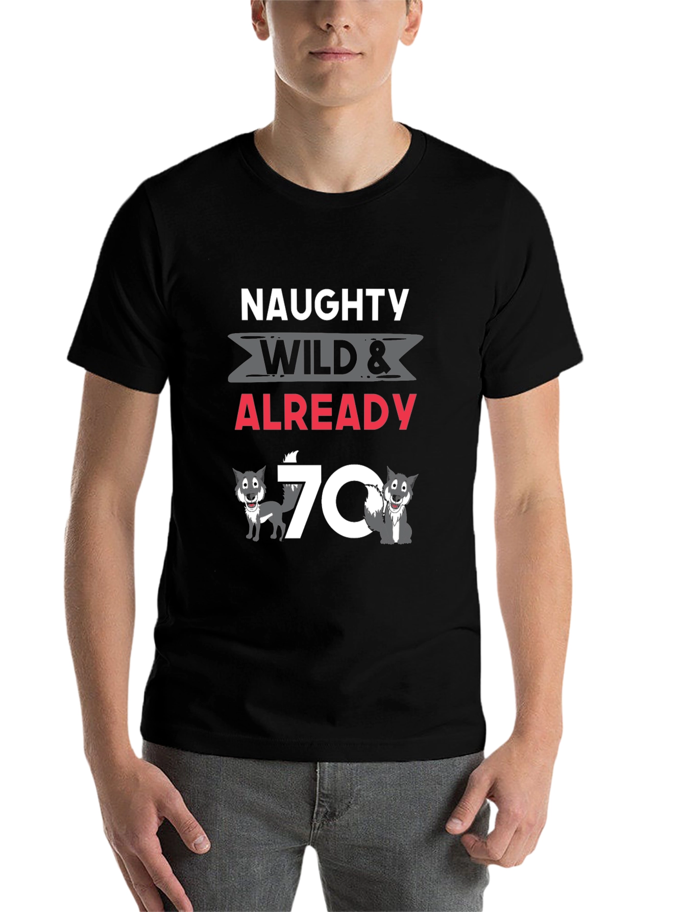 Black Naughty Wild & Already 70 T-Shirt view 7