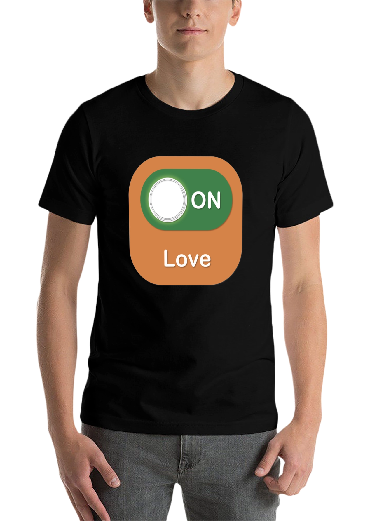 Black Love On Toggle Black T-Shirt view 7