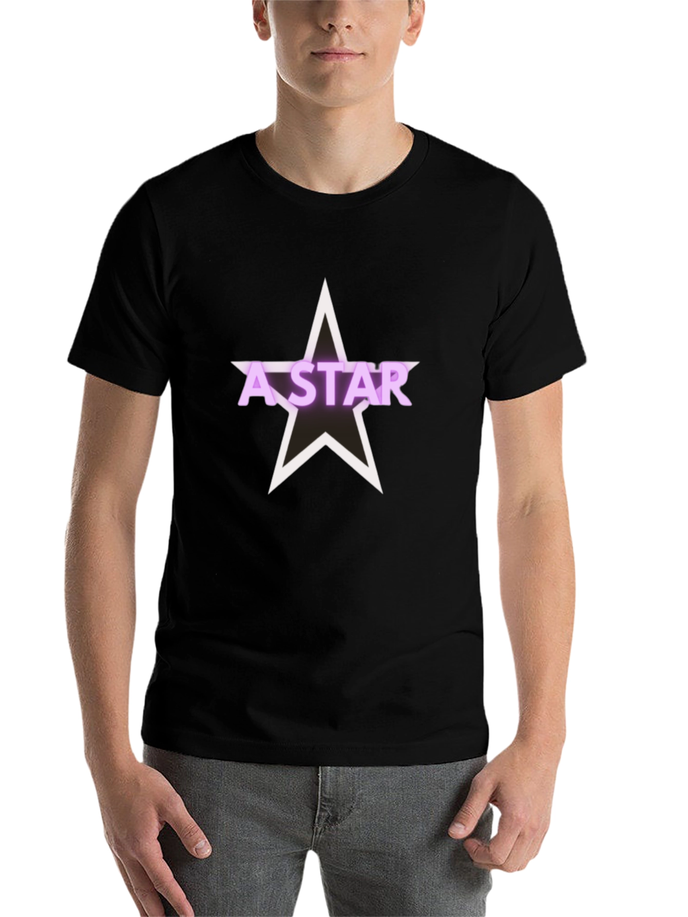 Black A-Star Graphic Tee - Men's Black Short Sleeve view 7