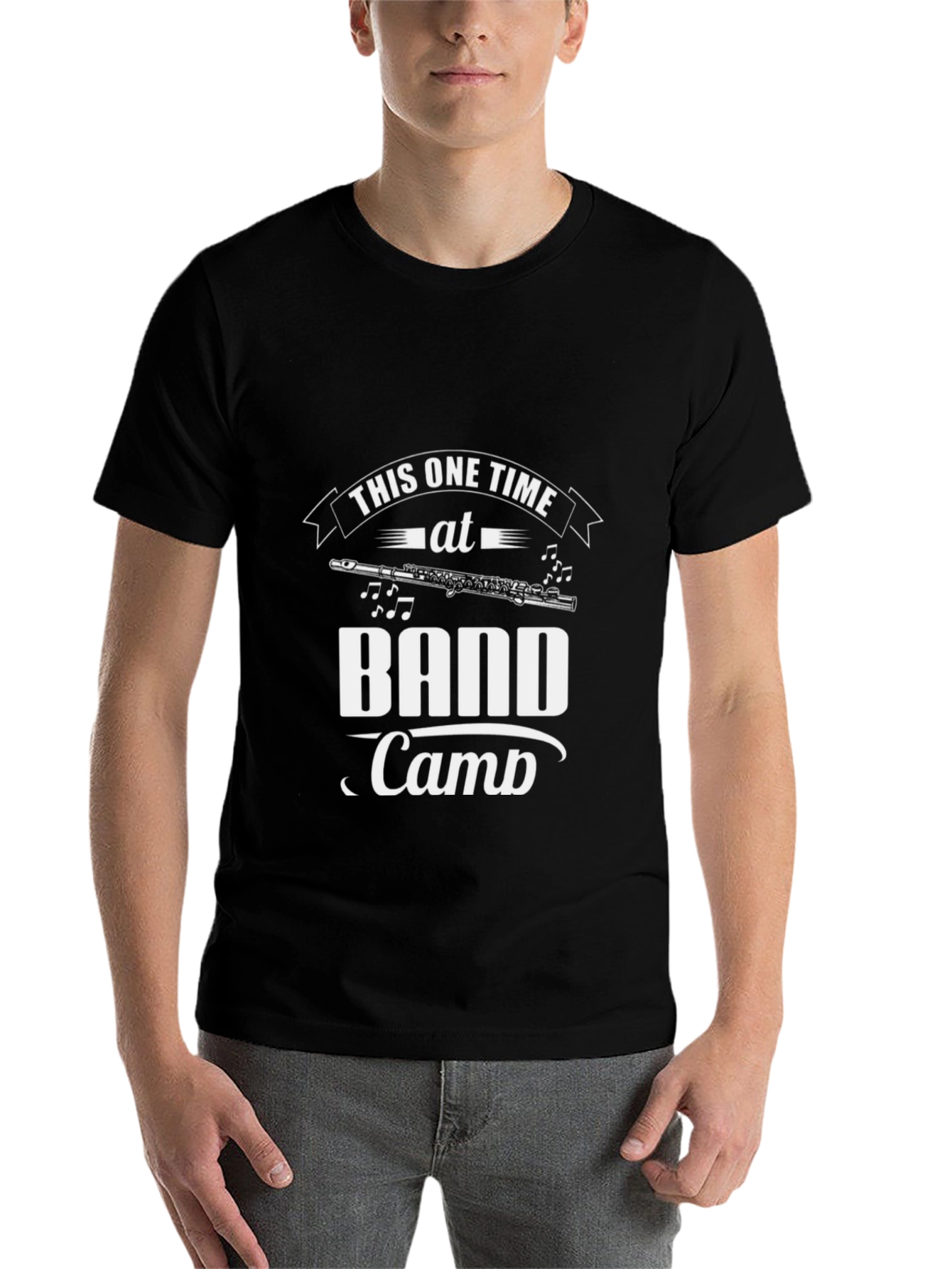 Black Band Camp Flute T-Shirt - Musician Humor Tee view 7