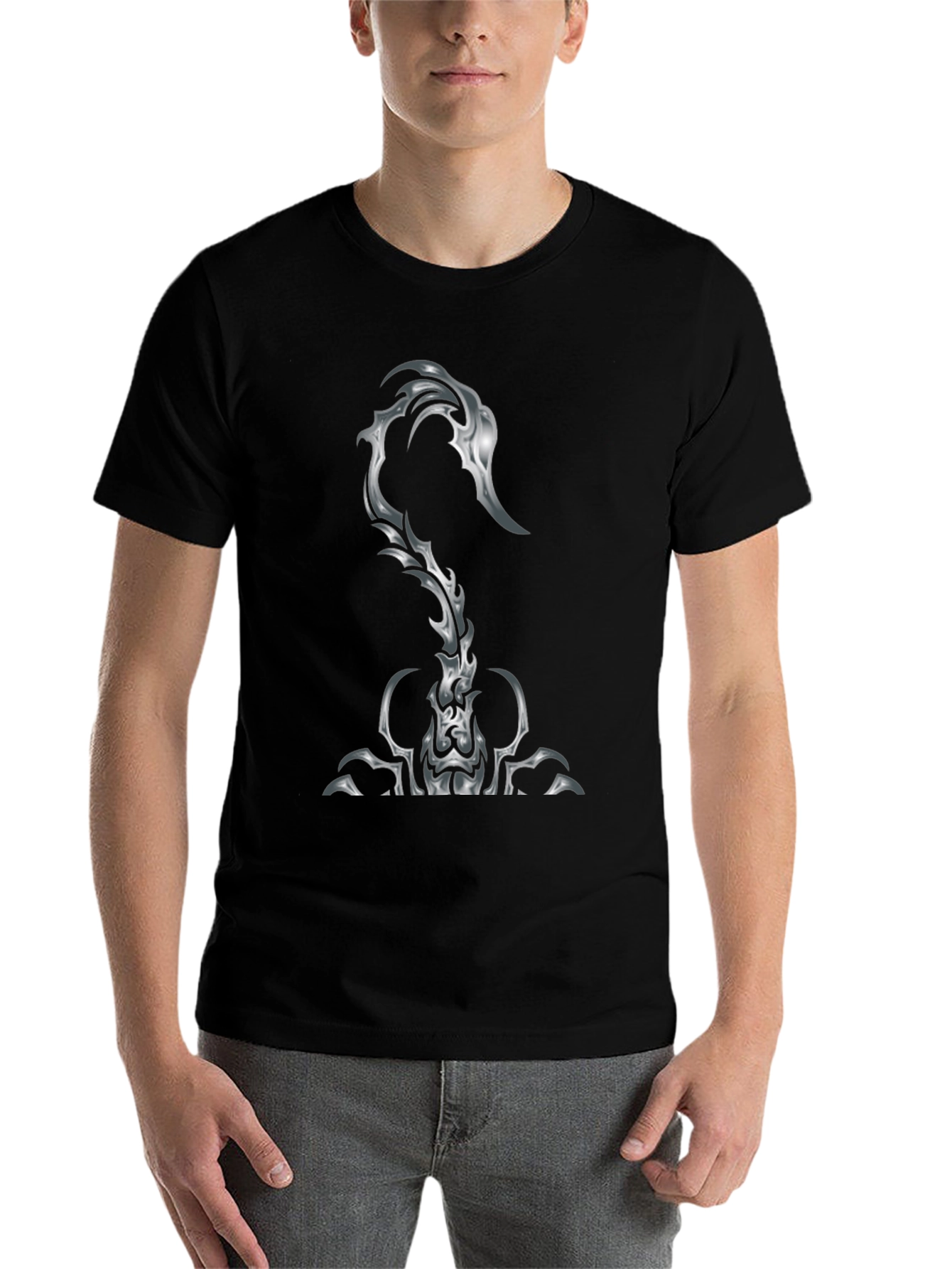 Black Scorpion Graphic Print Black T-Shirt view 7
