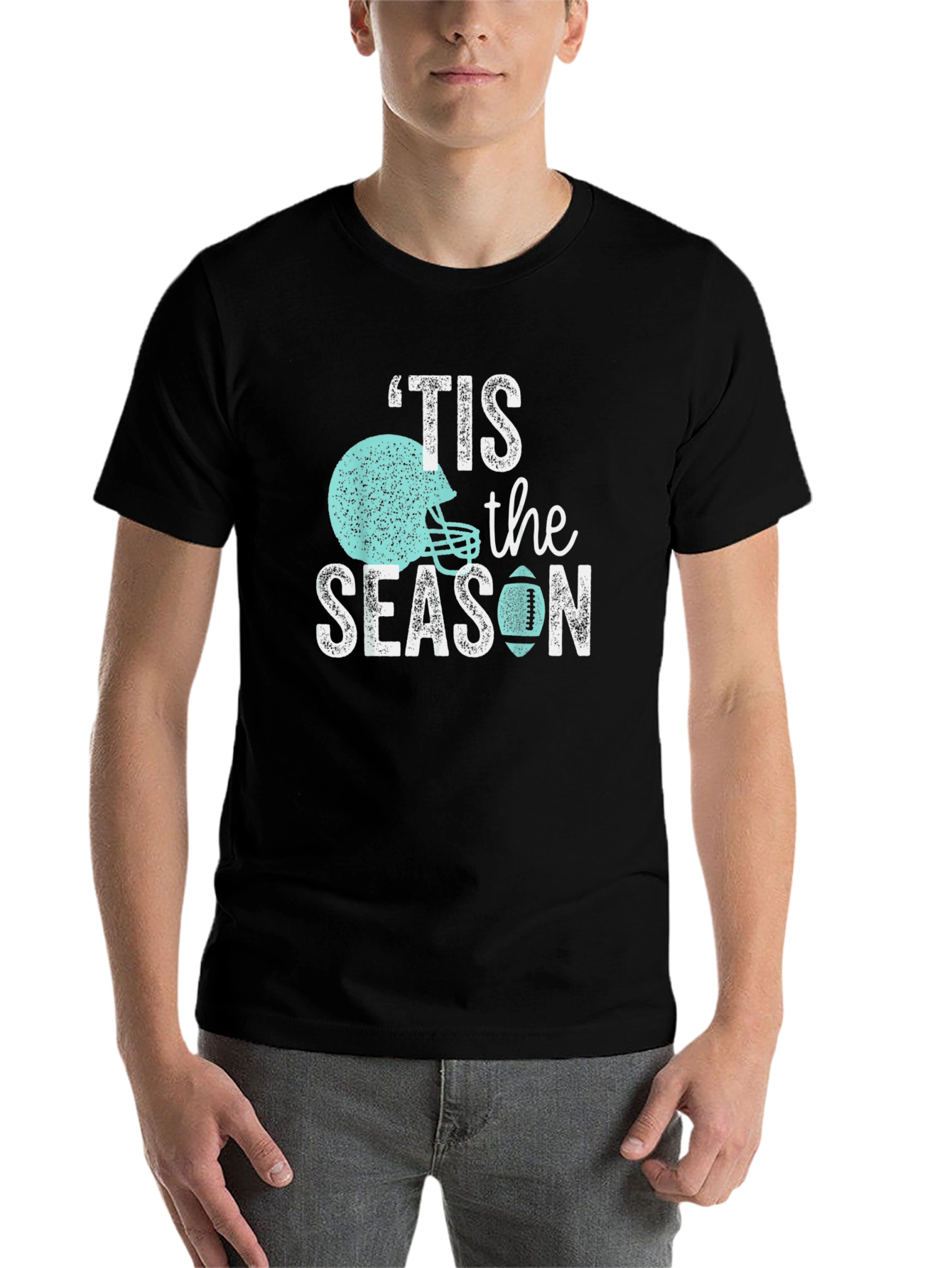 Black 'Tis The Season Football T-Shirt view 7